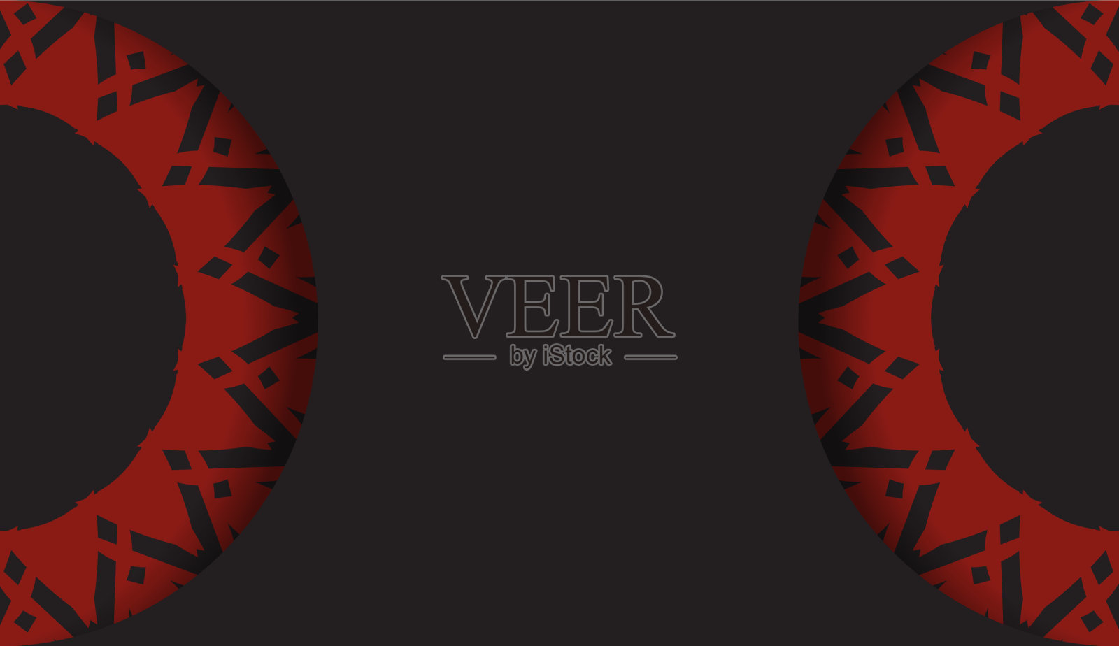 豪华设计的明信片在黑色插画图片素材