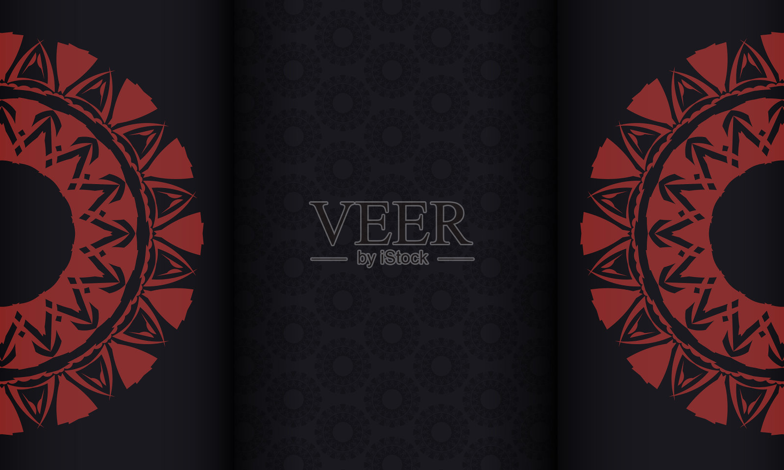 明信片设计与抽象装饰黑色插画图片素材