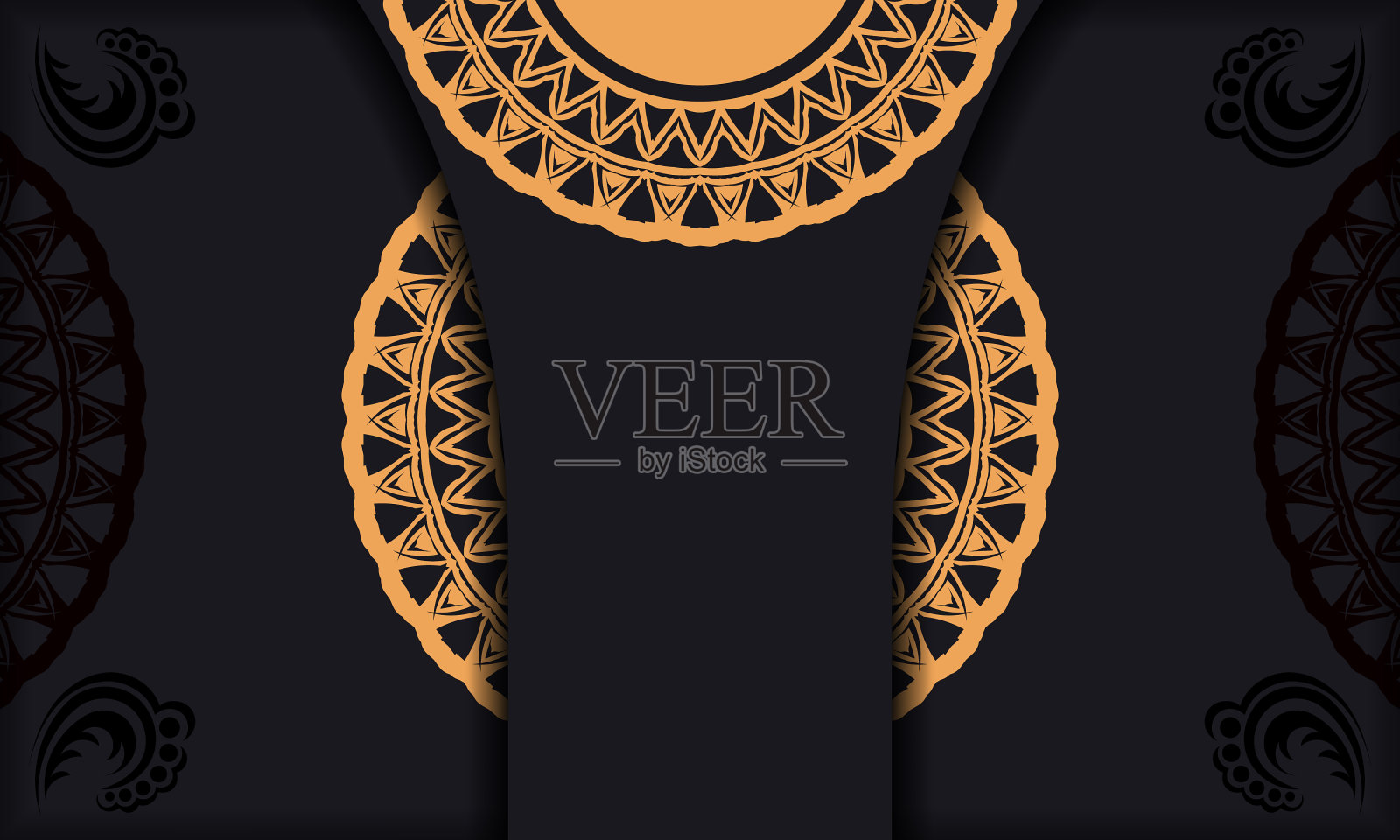 黑色旗帜模板与装饰和地方插画图片素材