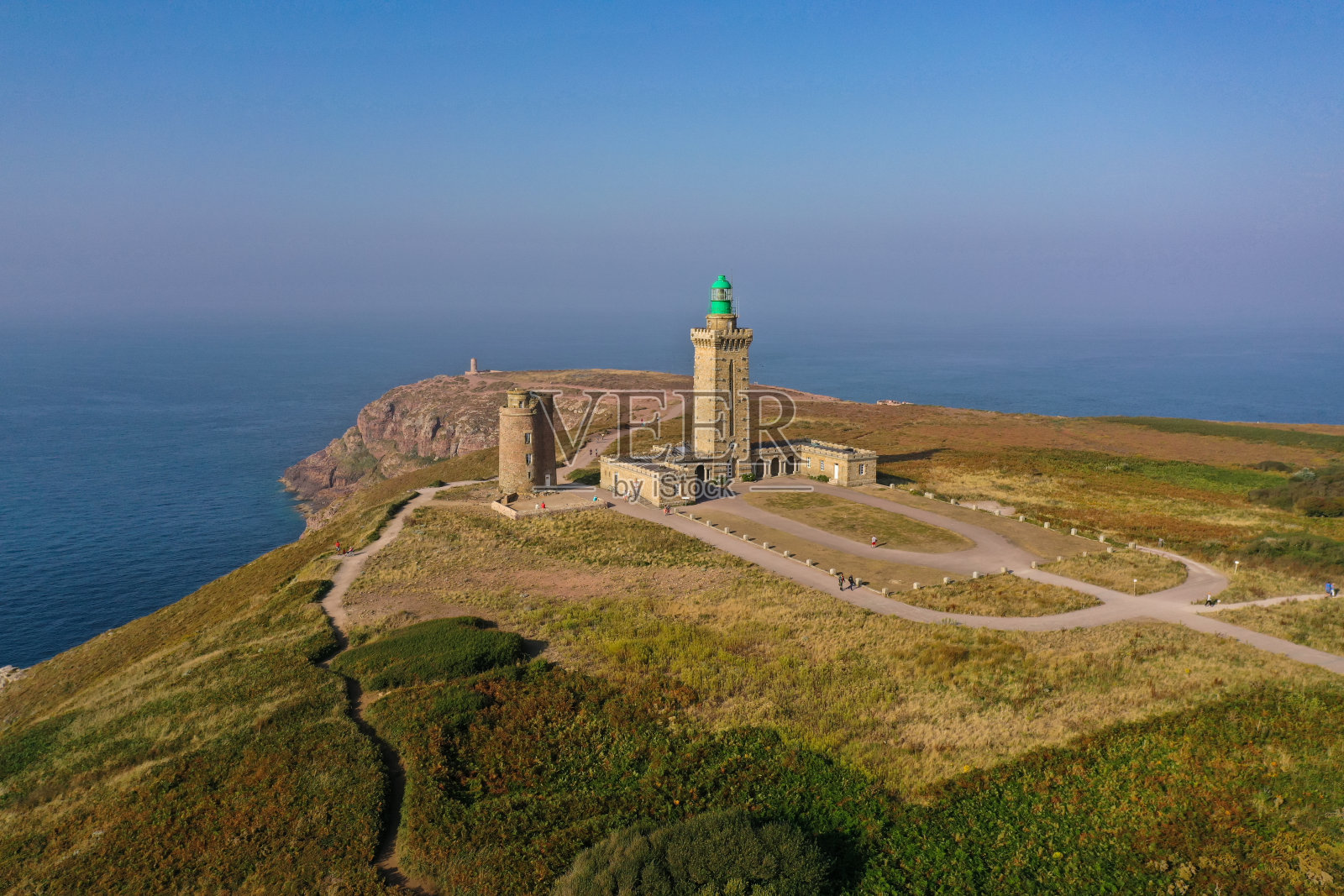 布列塔尼的弗雷尔角鸟瞰图照片摄影图片