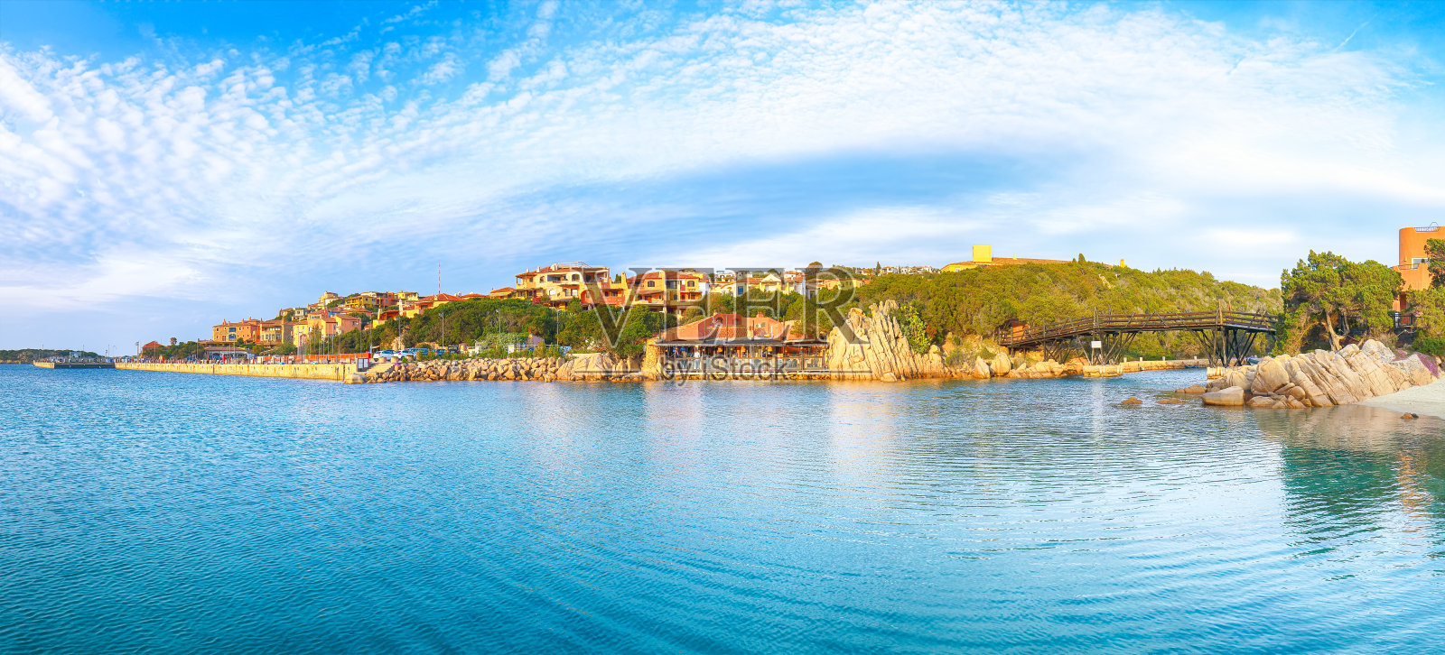 地中海撒丁岛的热门旅游目的地照片摄影图片