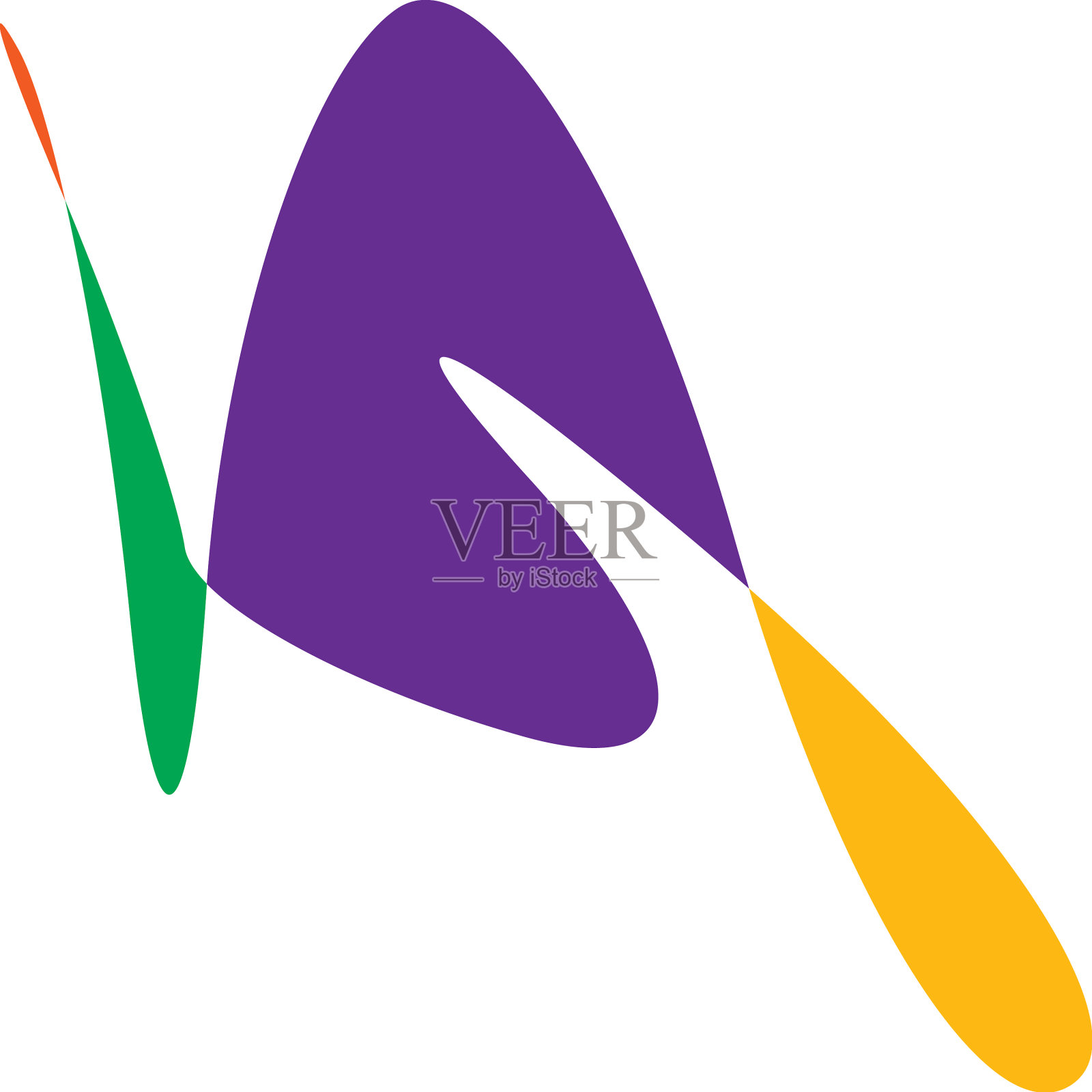 随意的曲线，潦草的徒手抽象的形状插画图片素材