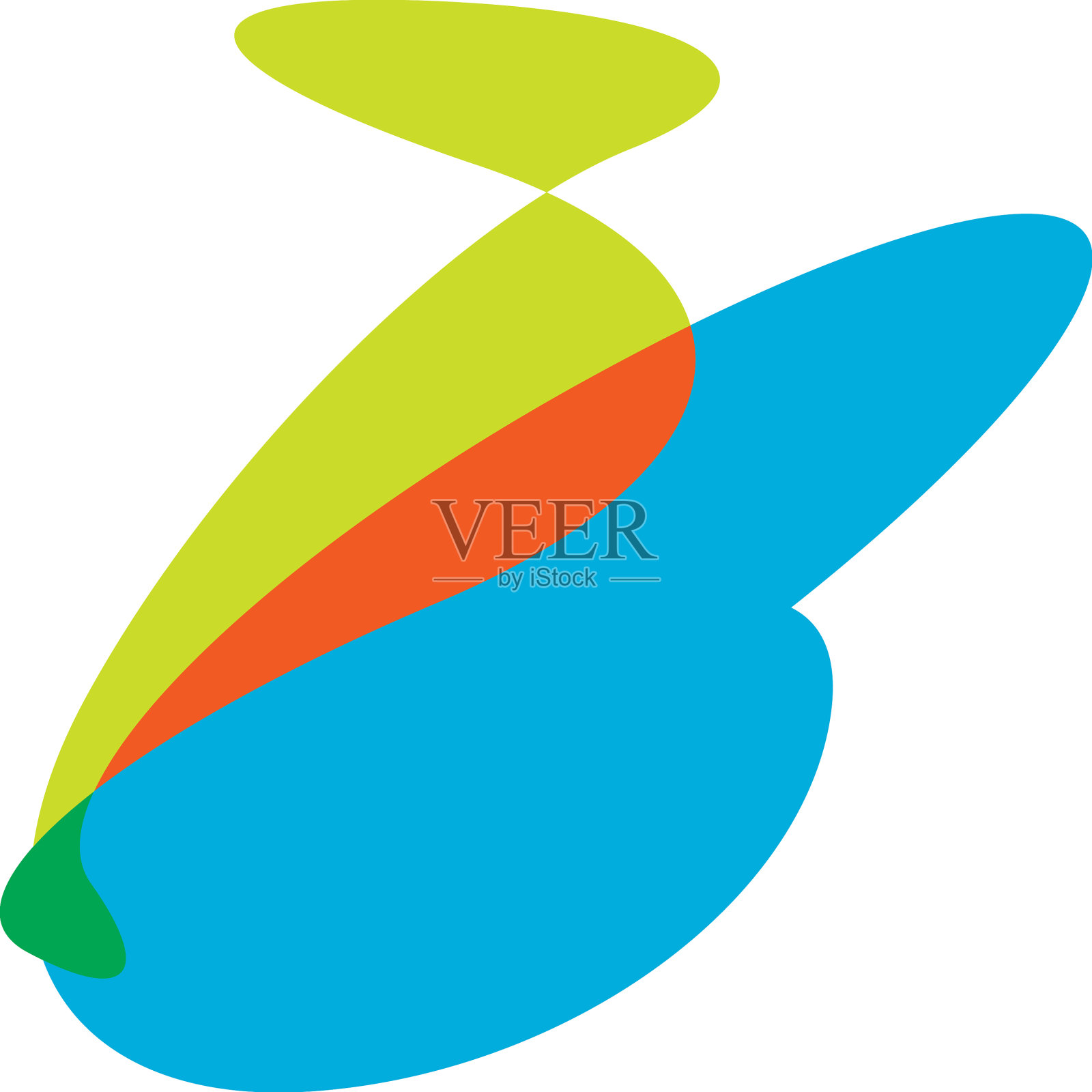 随意的曲线，潦草的徒手抽象的形状插画图片素材