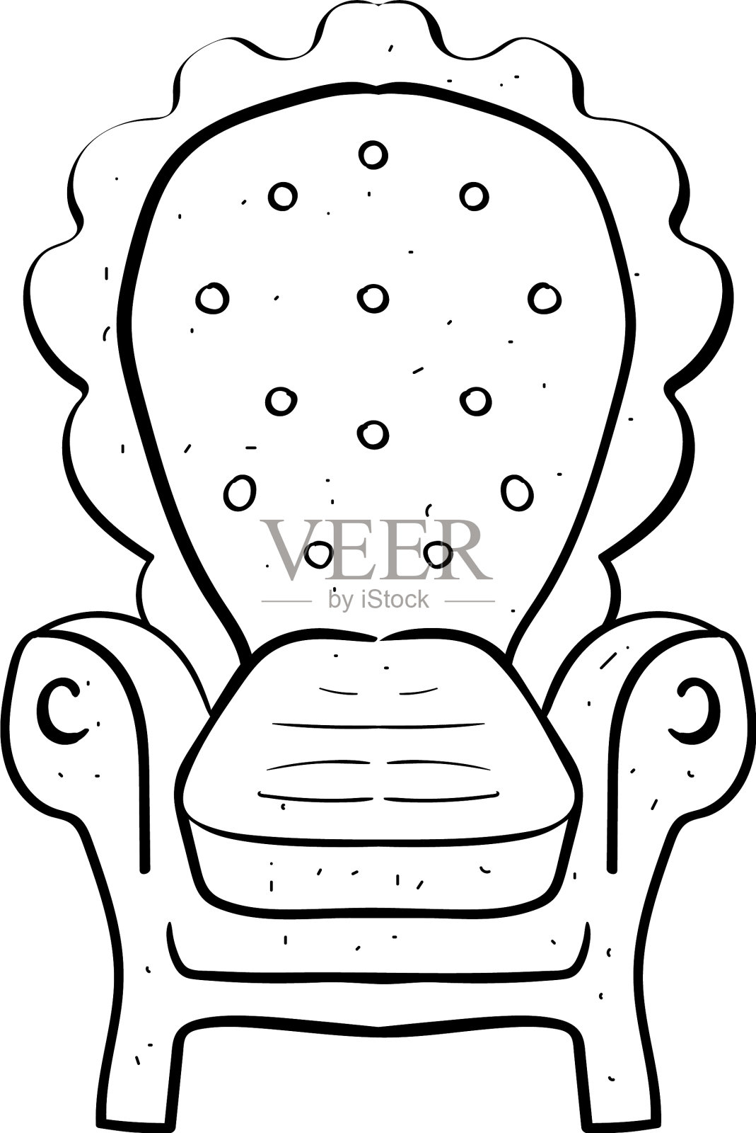 皇家宝座旧家具宫殿着色页设计元素图片