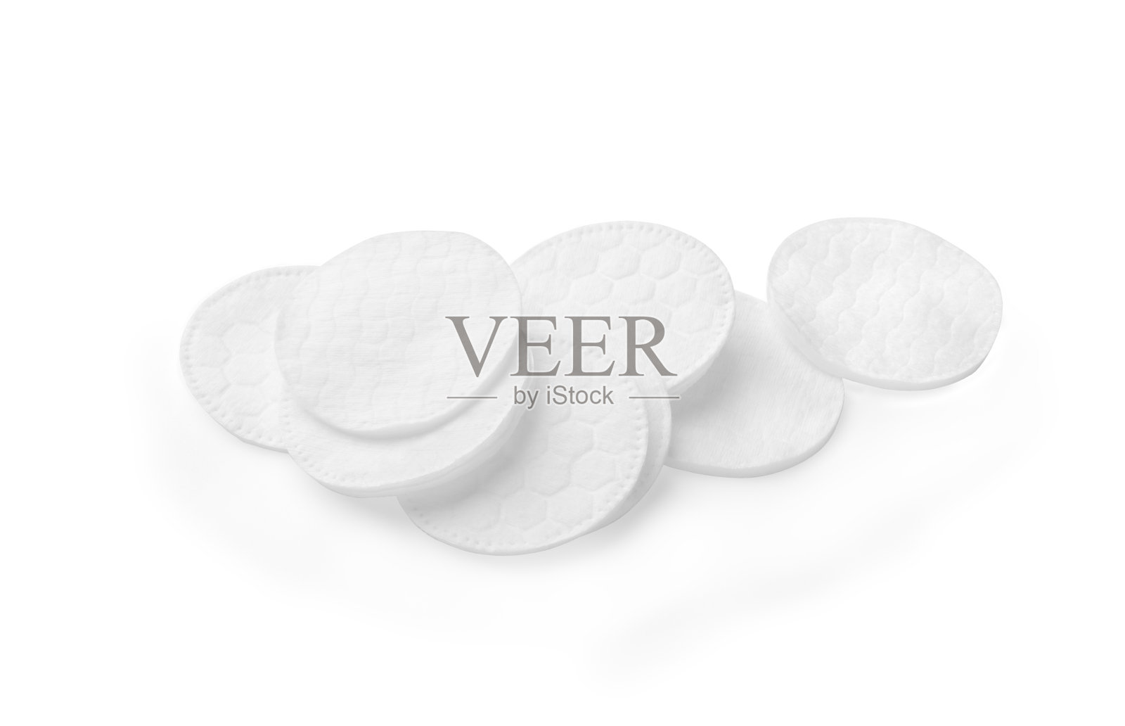 棉垫顶视图在白色背景照片摄影图片