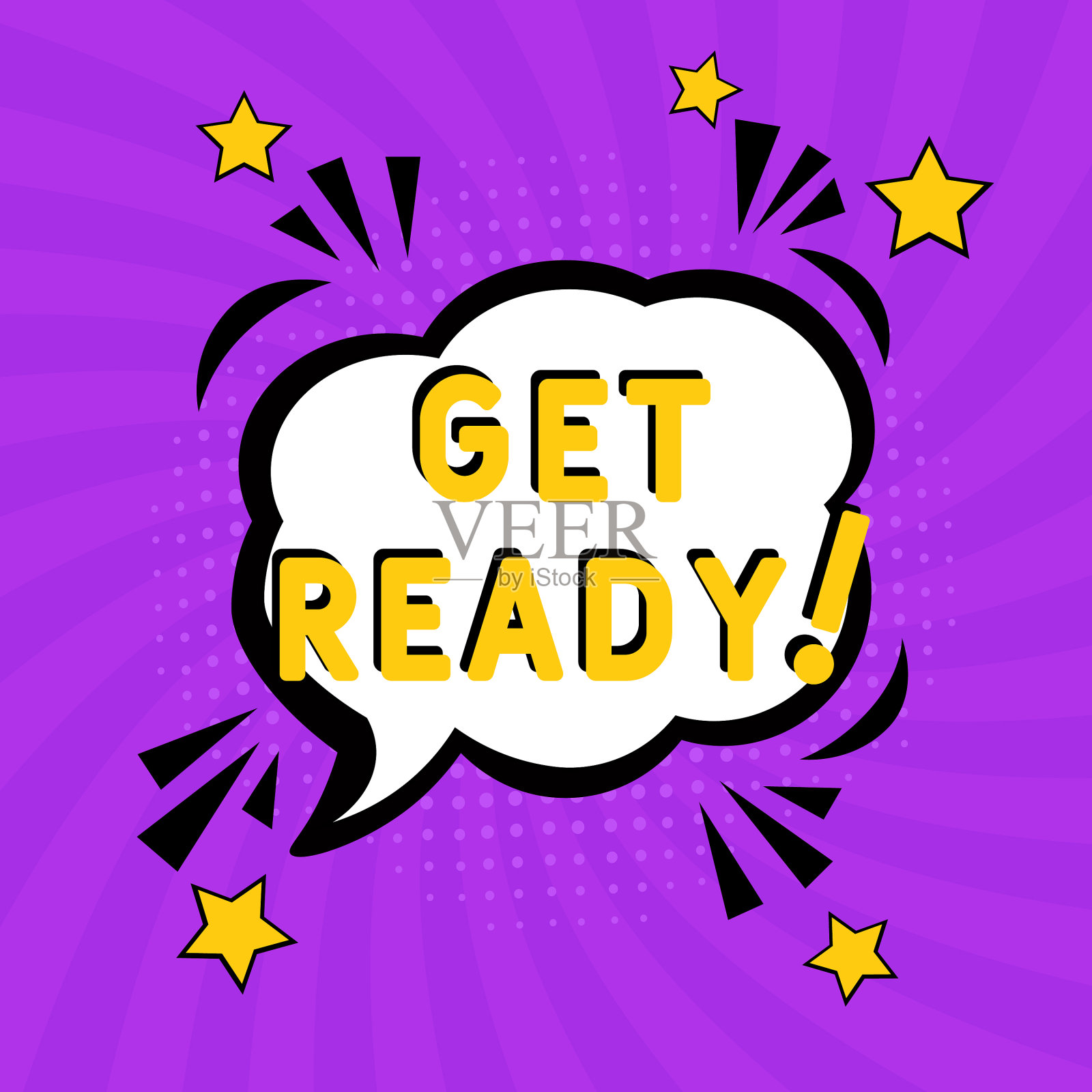 做好准备!文本插画图片素材