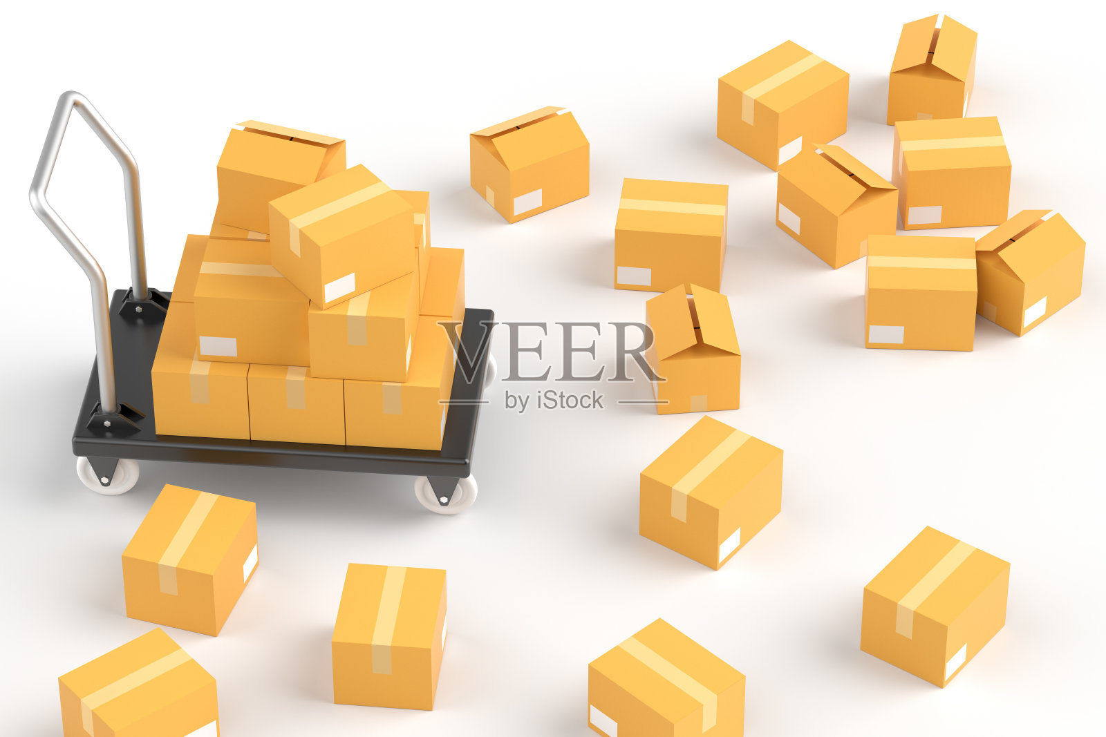 3d渲染不同种类的推车照片摄影图片