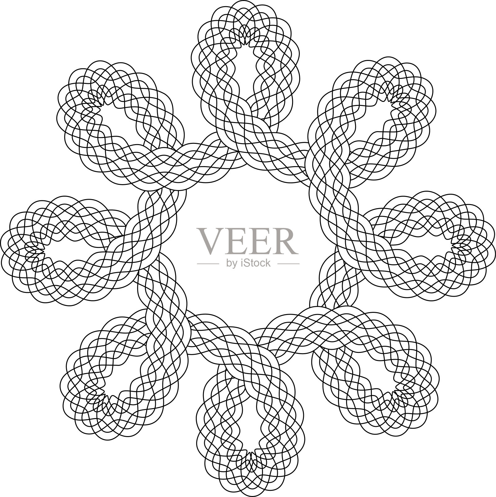 证券保护的Guilloche模式，背景向量插画图片素材