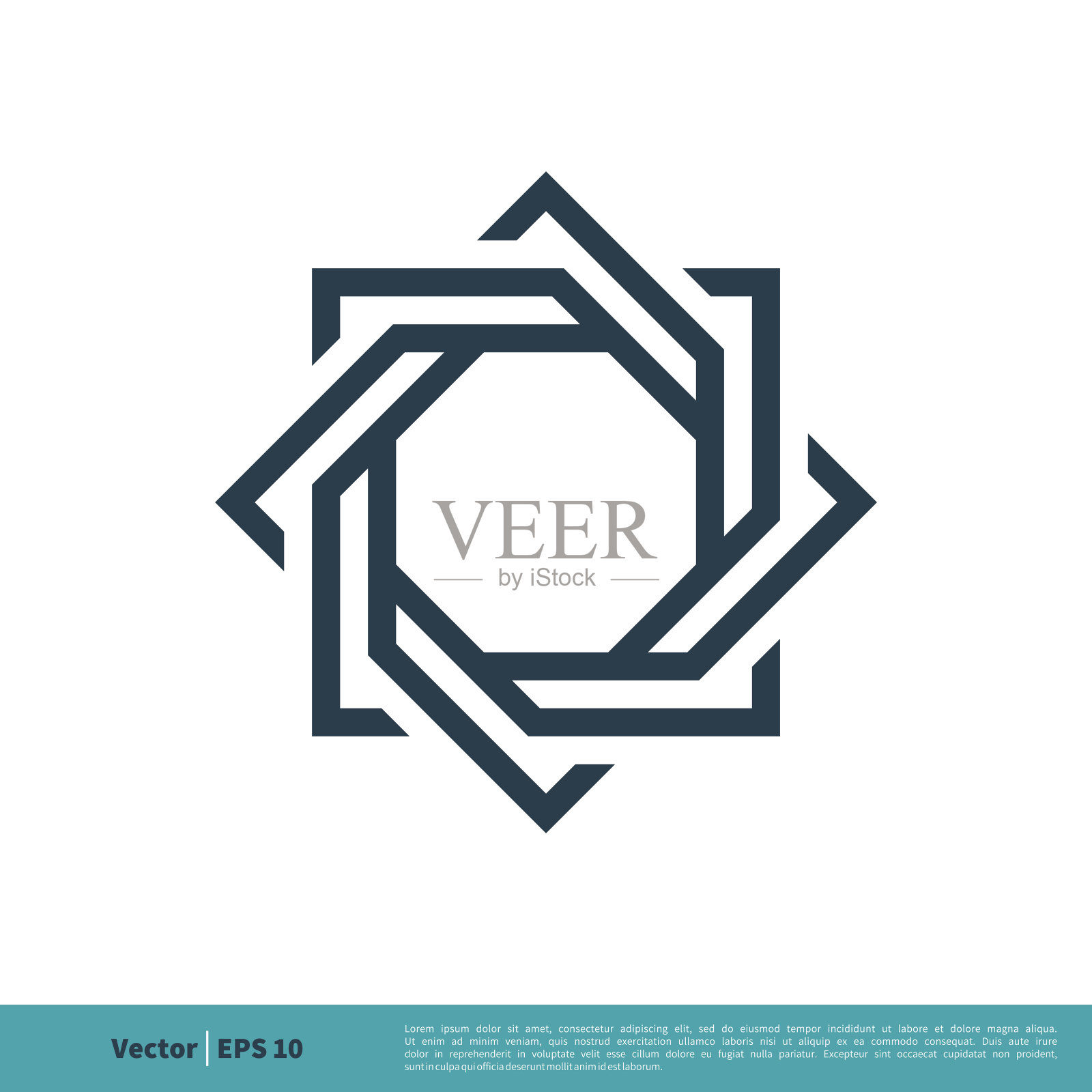 装饰线装饰星形几何图标矢量标志模板插图设计。向量EPS 10。设计元素图片