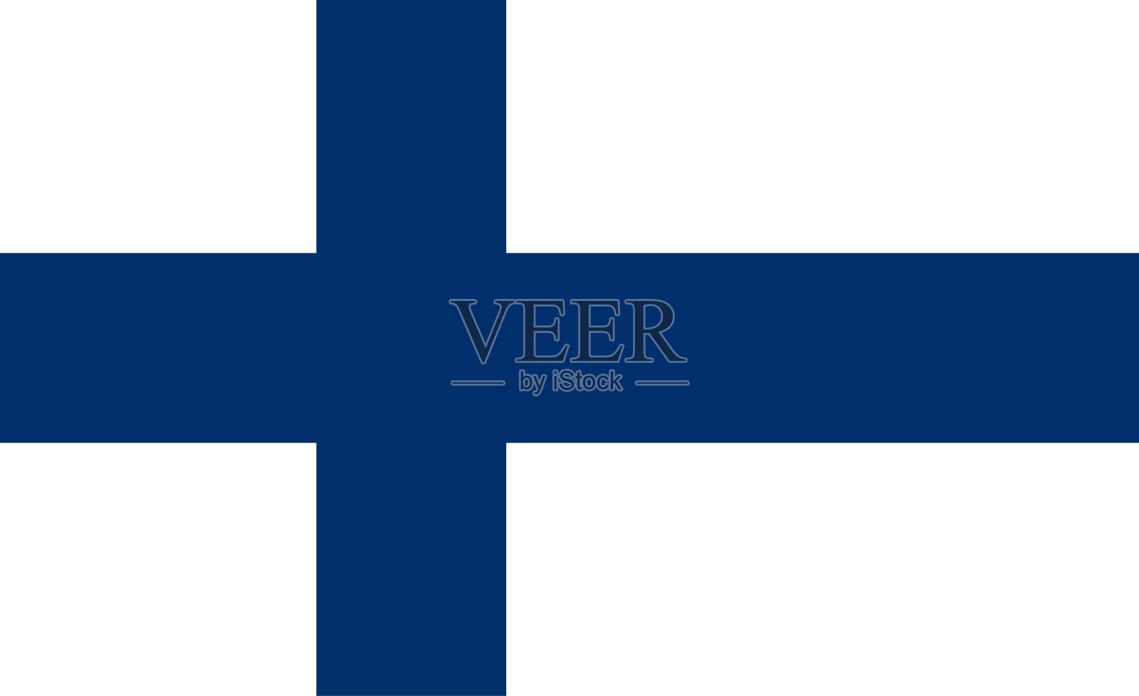 芬兰国旗原大小和颜色矢量插图，Suomen lippu或芬兰国旗和Siniristilippu使用北欧十字，芬兰国旗有北欧十字插画图片素材