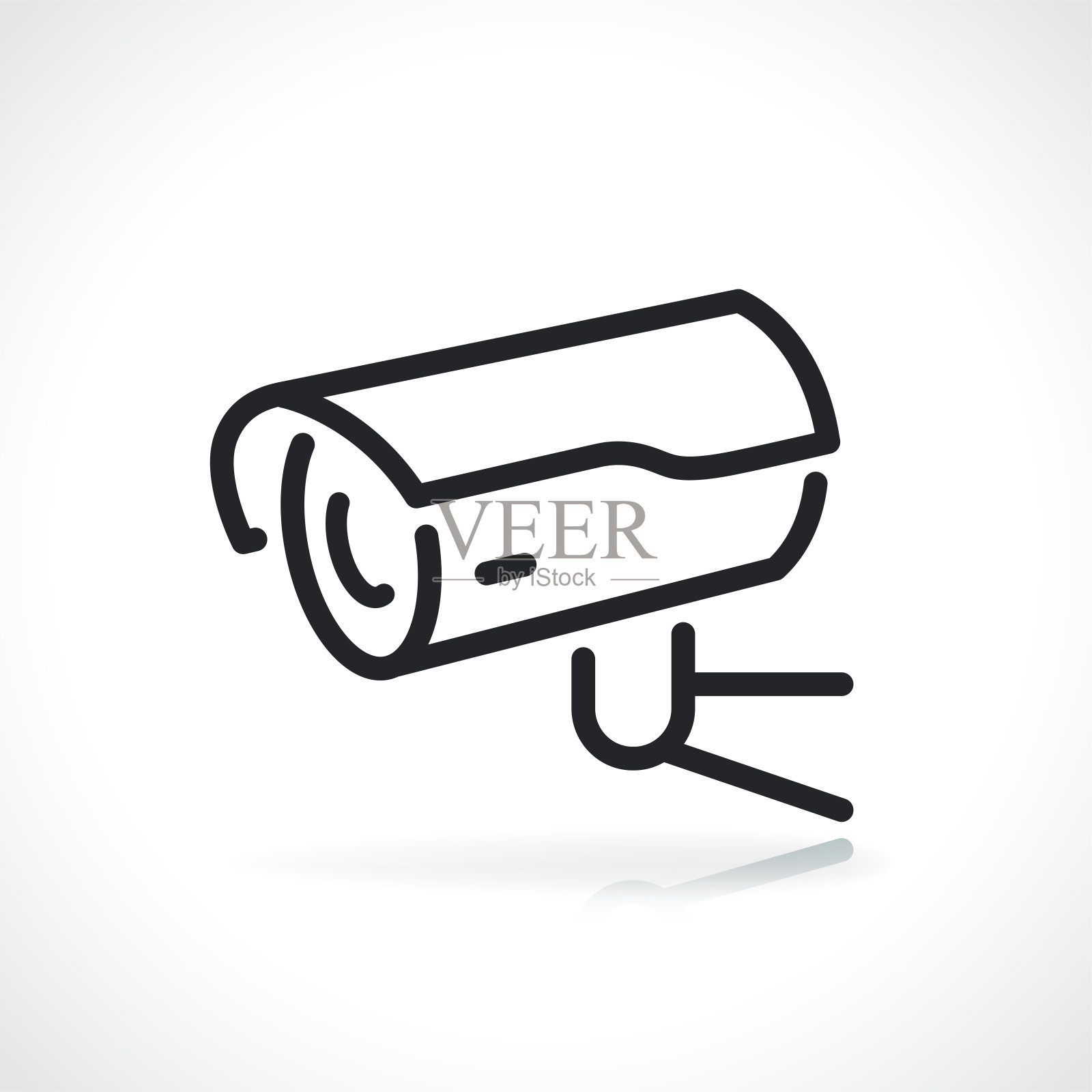 闭路电视或视频监控图标设计元素图片