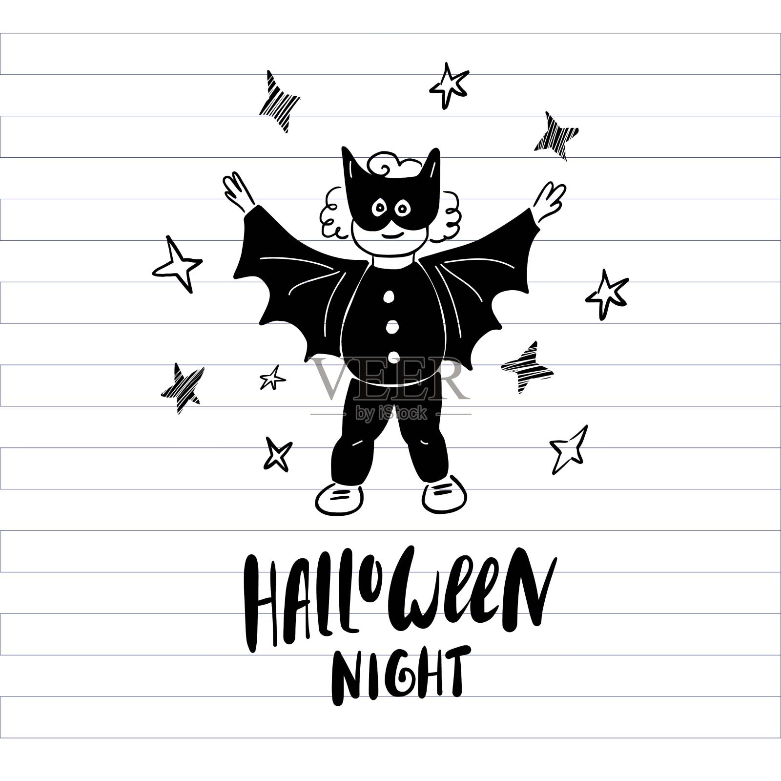 可爱的小猫头鹰插画图片素材