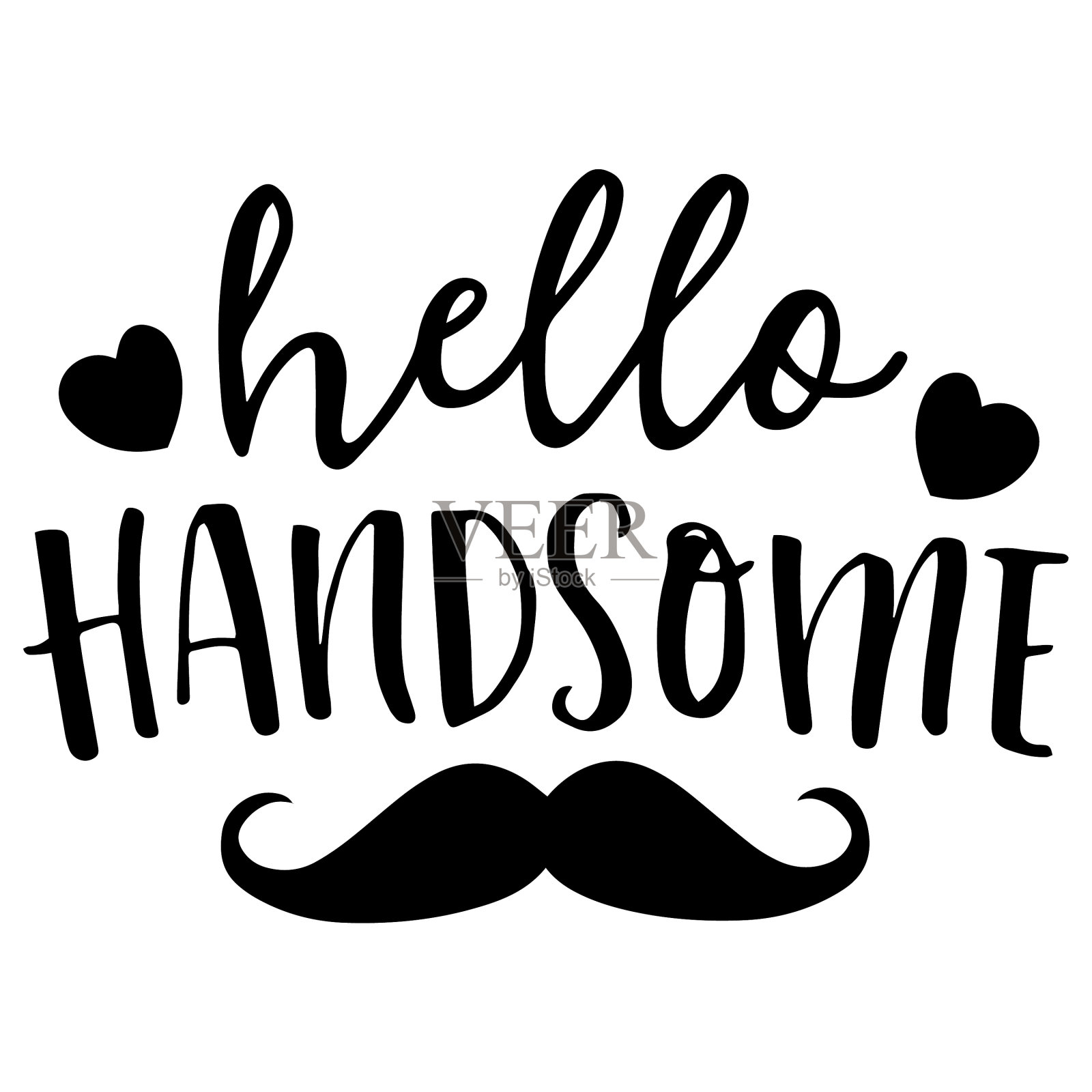 你好帅气励志名言插画图片素材