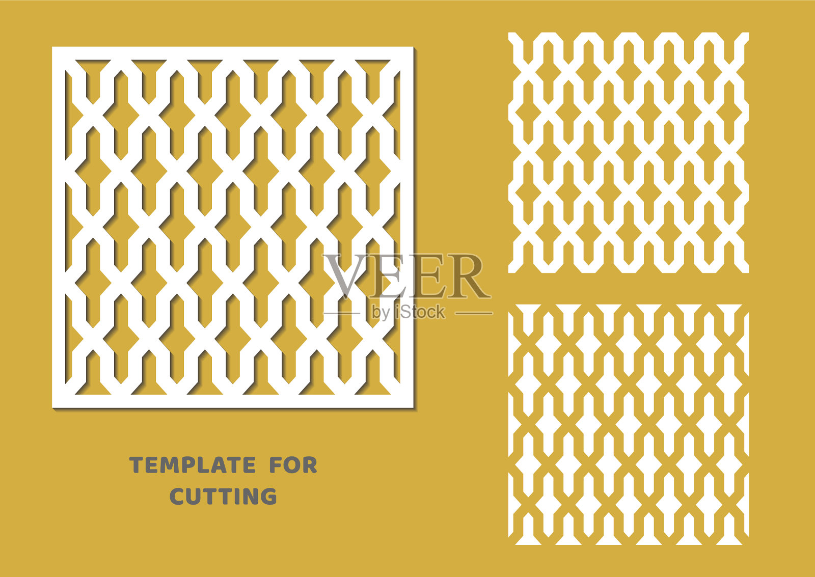 模板用于激光切割木雕剪纸插画图片素材