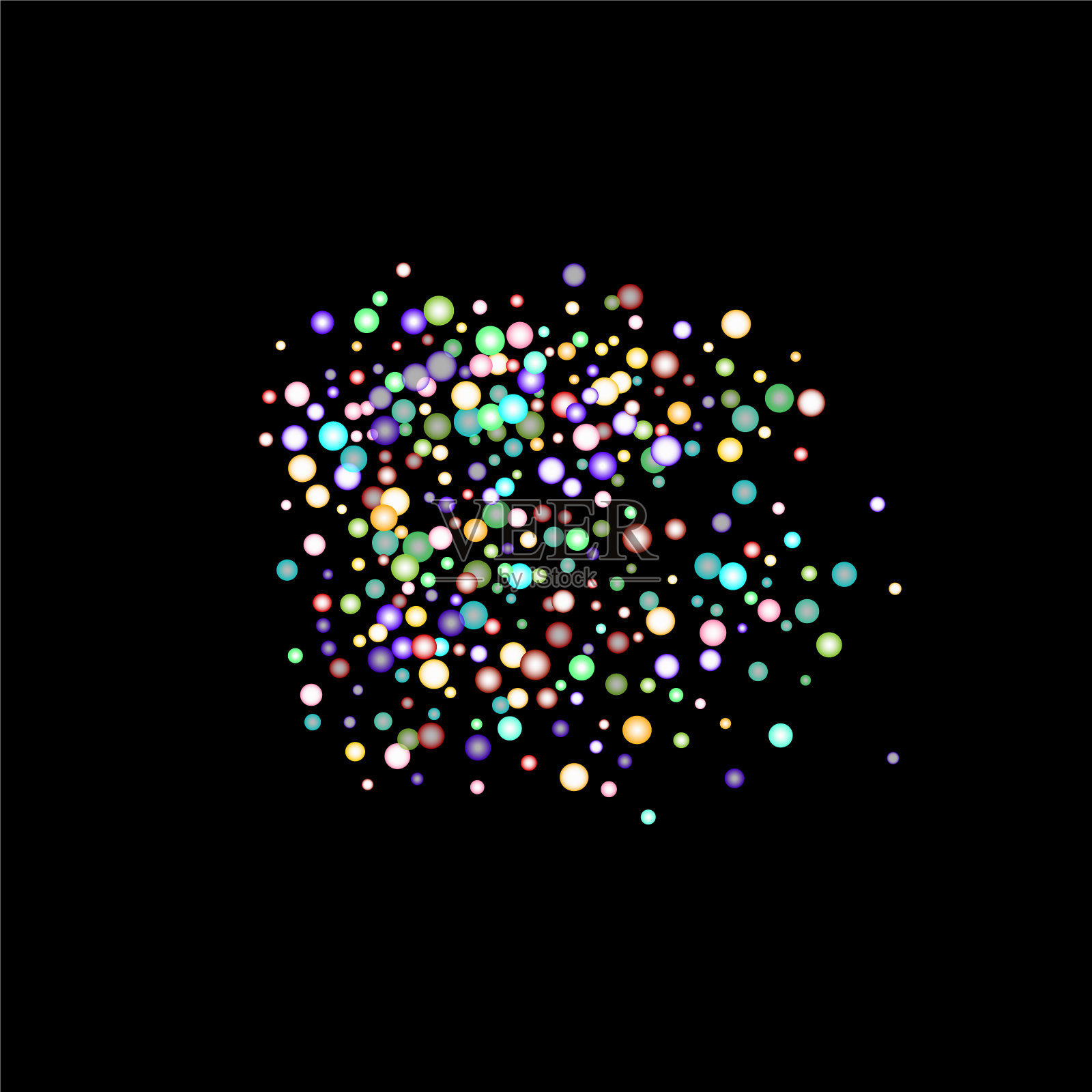 闪闪发光的彩虹色的彩虹插画图片素材