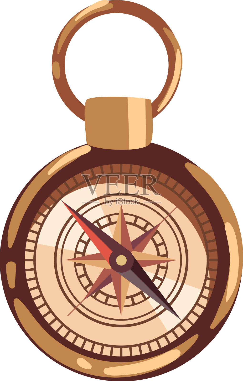 黄金罗盘指引设计元素图片