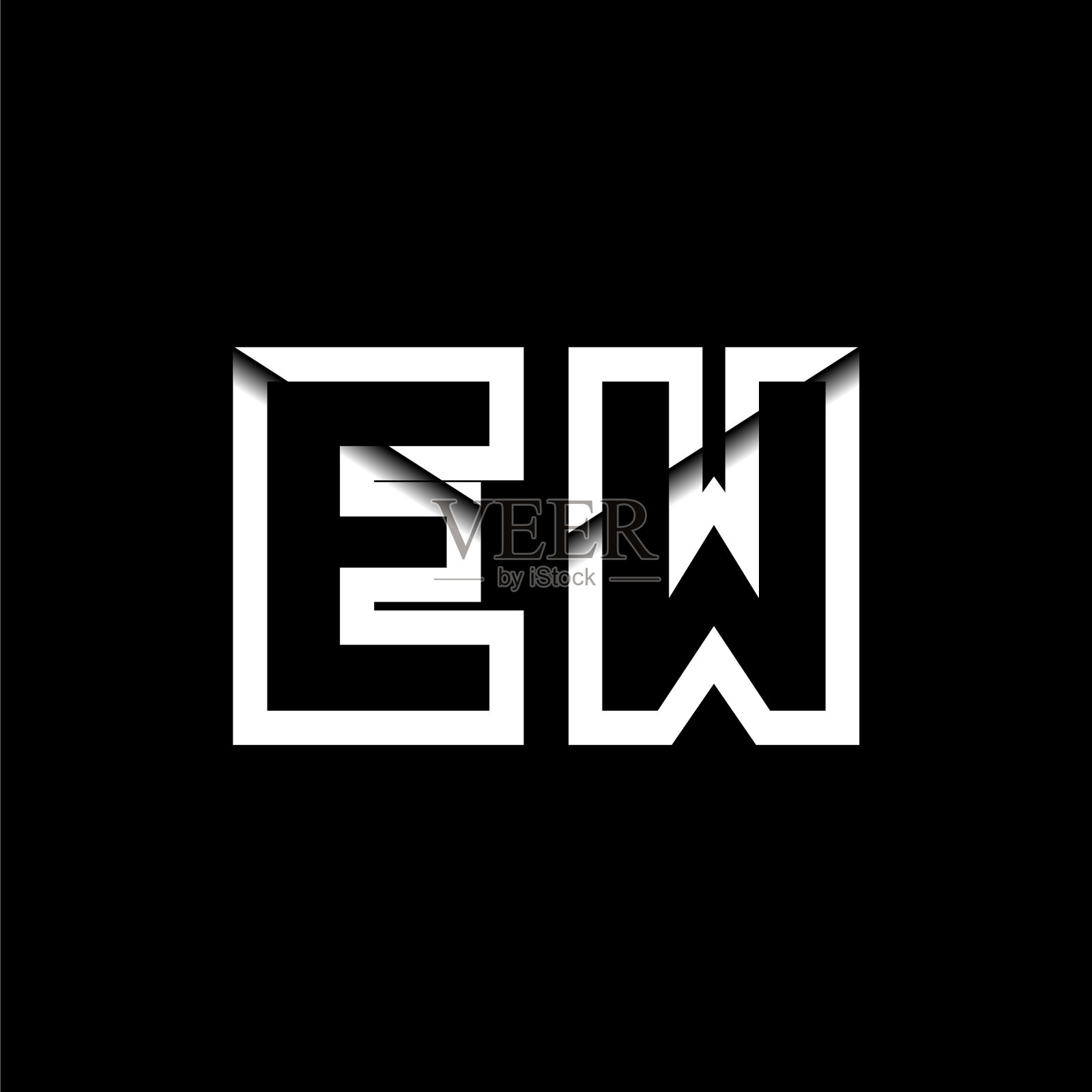 新字母信封形状风格插画图片素材