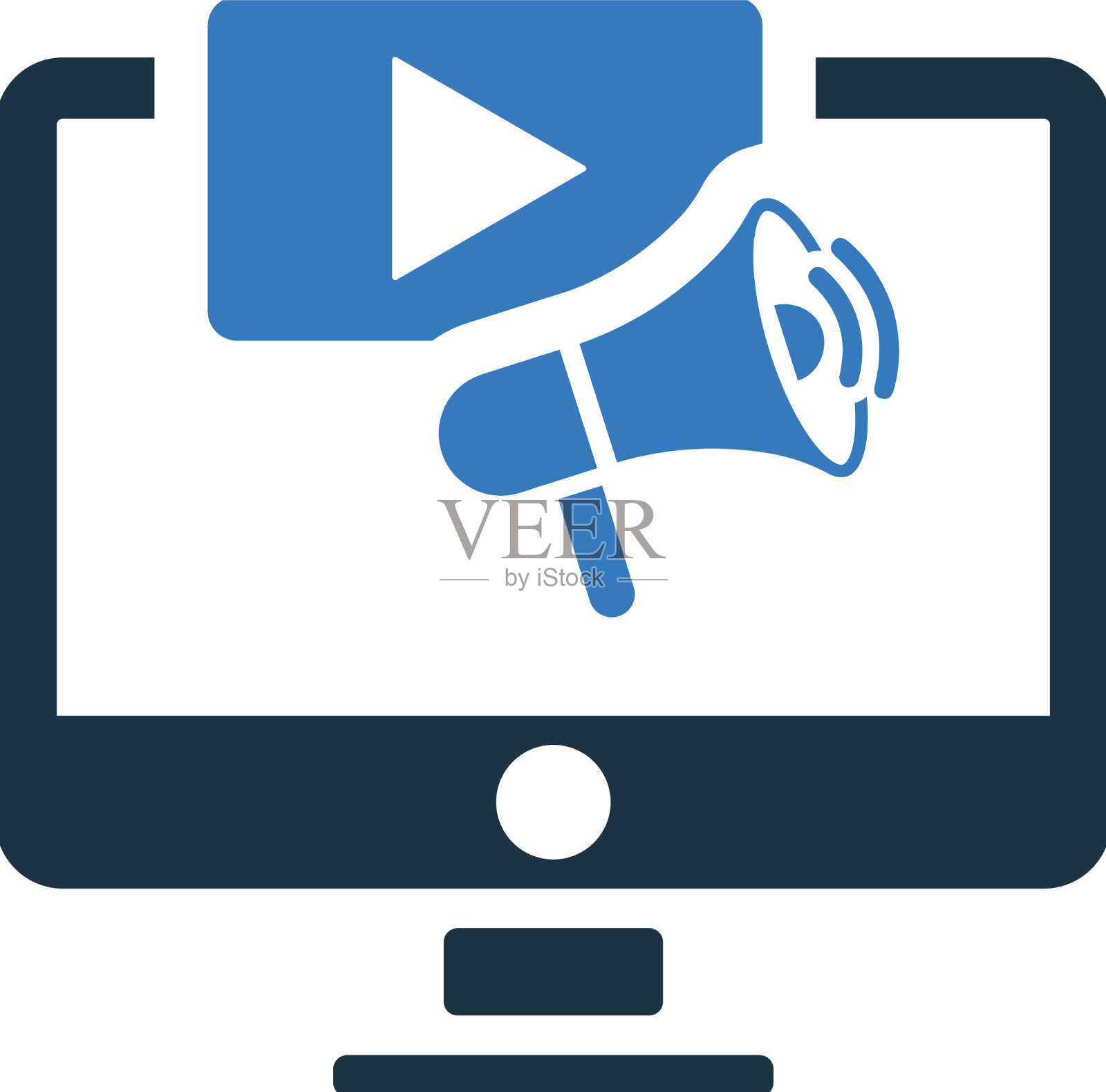 视频广告图标简单的编辑插画图片素材