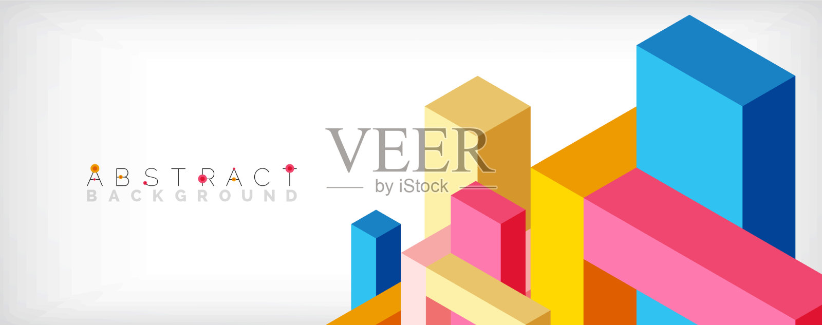 抽象背景三维立方体和立方体元素插画图片素材