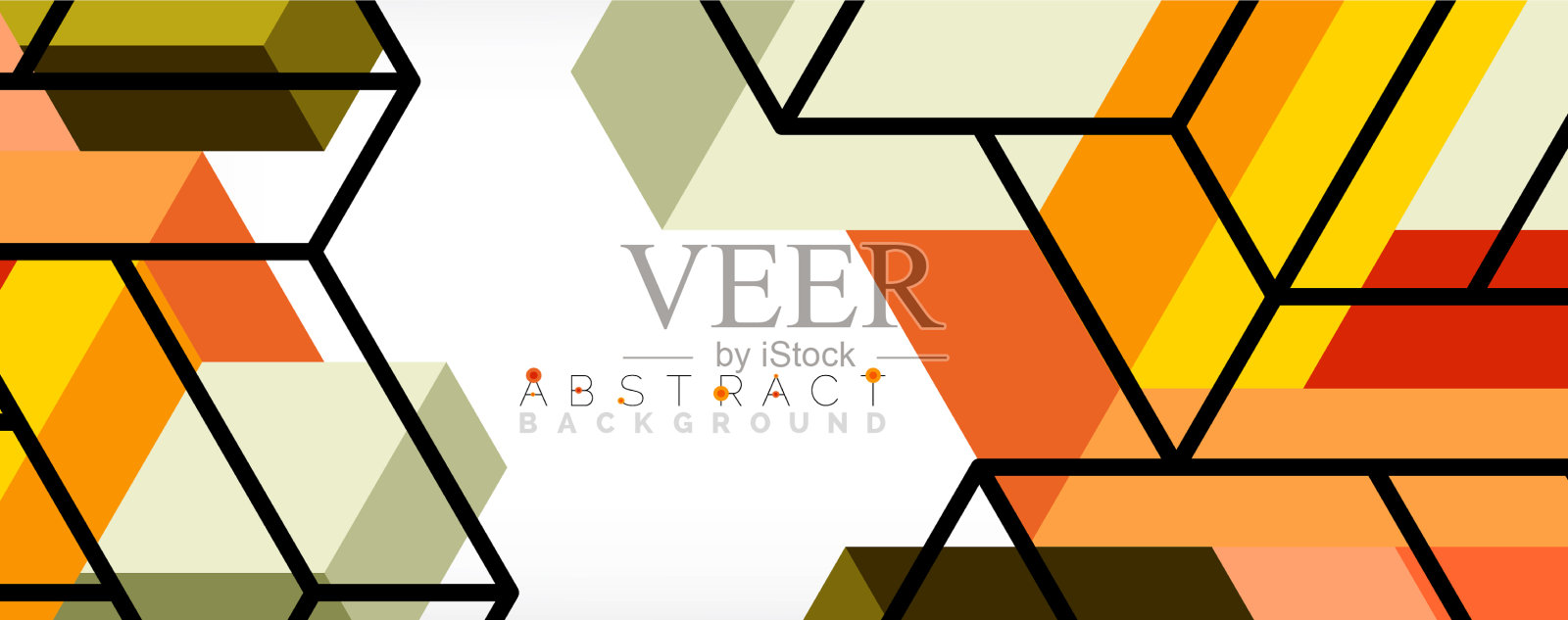 抽象背景三维立方体和立方体元素插画图片素材