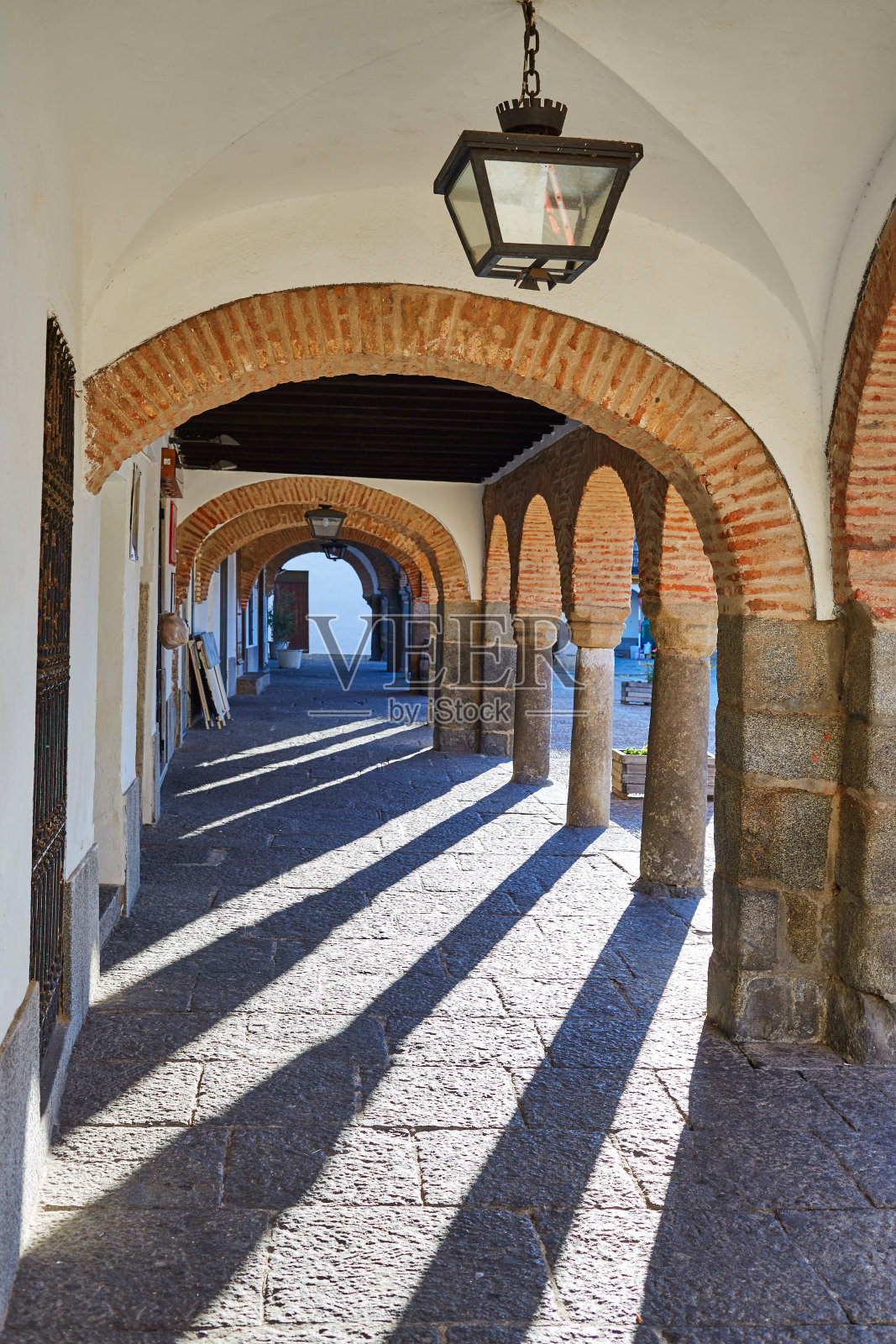 西班牙埃斯特雷马杜拉的扎夫拉广场照片摄影图片