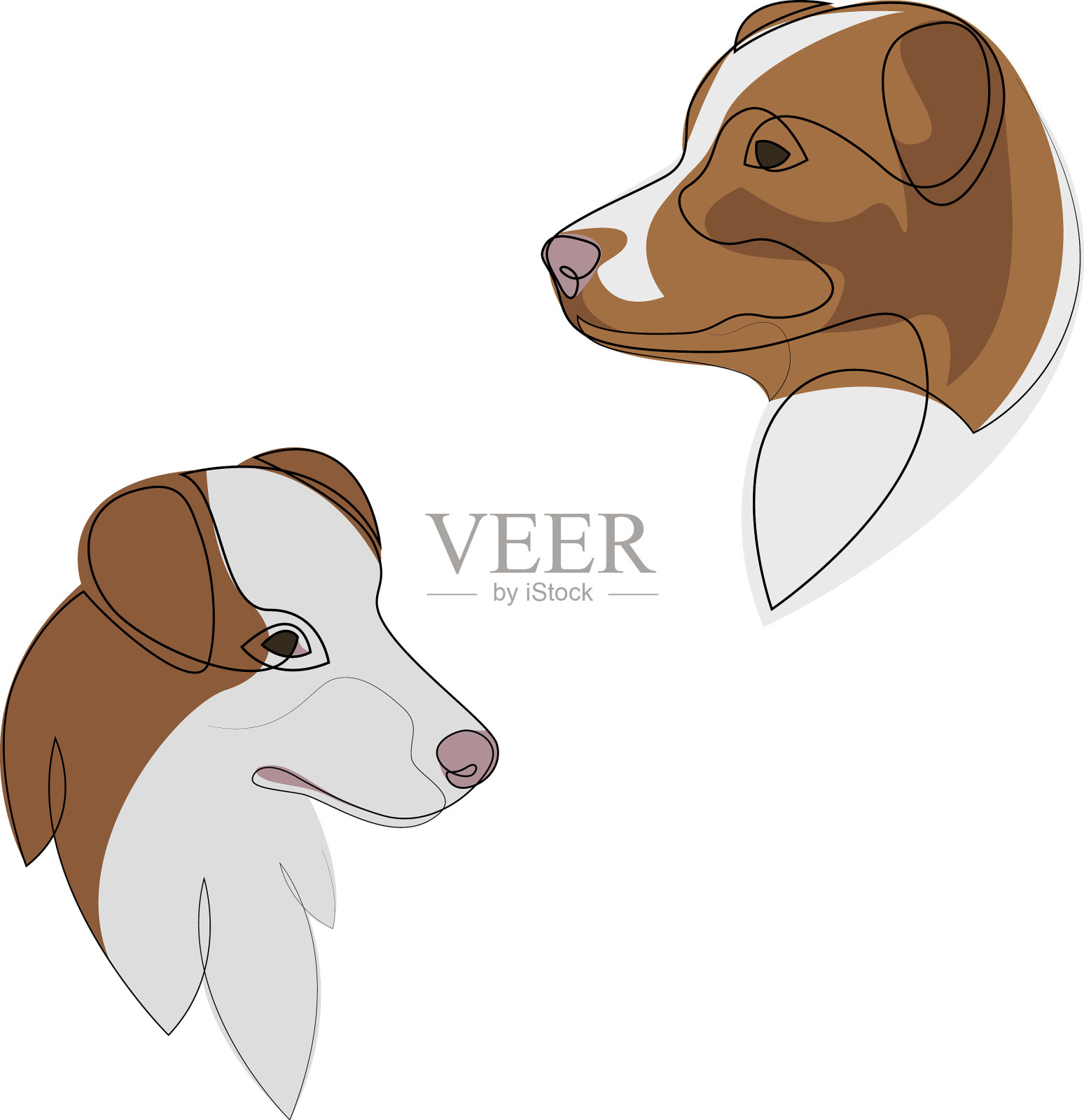 一套手绘线条艺术的设计元素图片