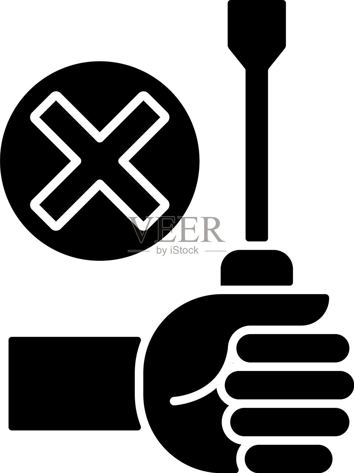 不修自己的黑字形手工标签吗设计元素图片