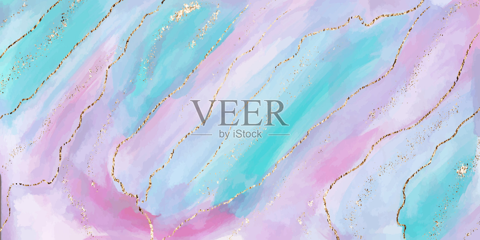 全息大理石石材设计与黄金插画图片素材