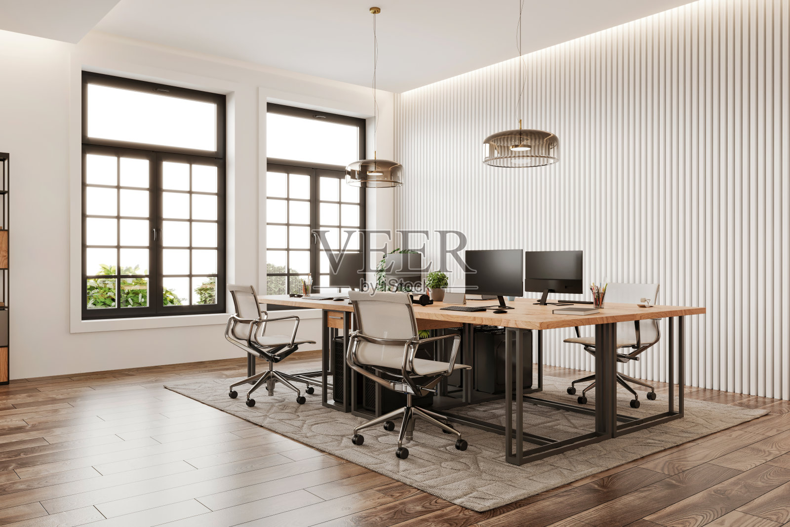 现代办公空间室内设计照片摄影图片