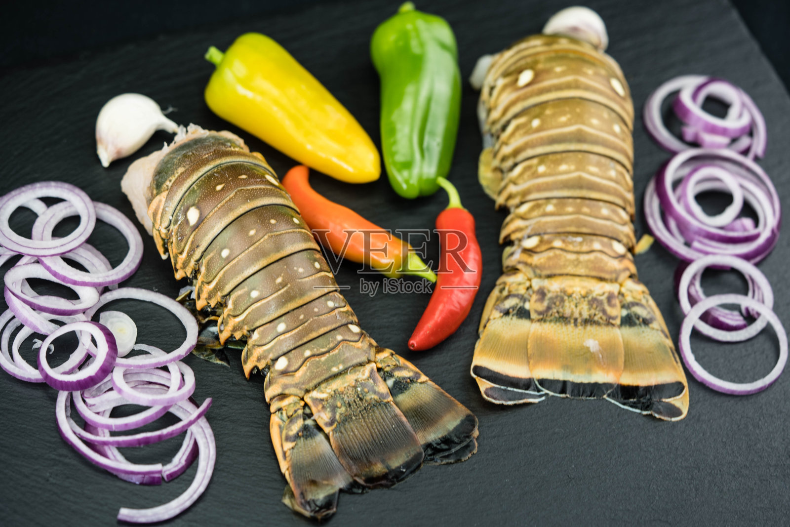 海鲜牛排套餐照片摄影图片