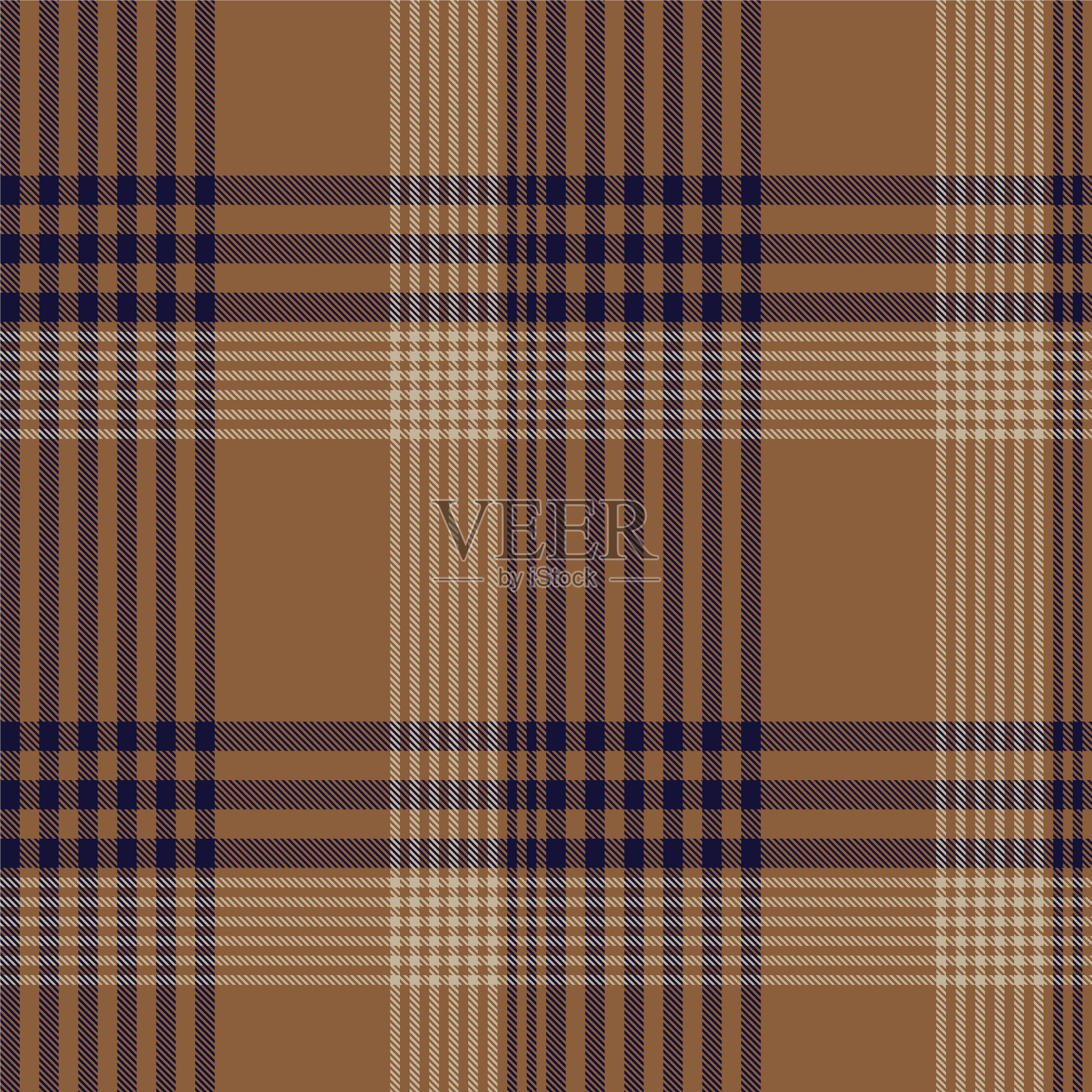 棕色不对称格子纹理无缝图案插画图片素材