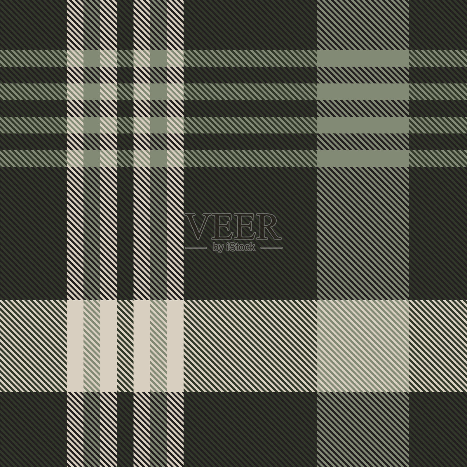 绿色不对称格子纹理无缝图案插画图片素材