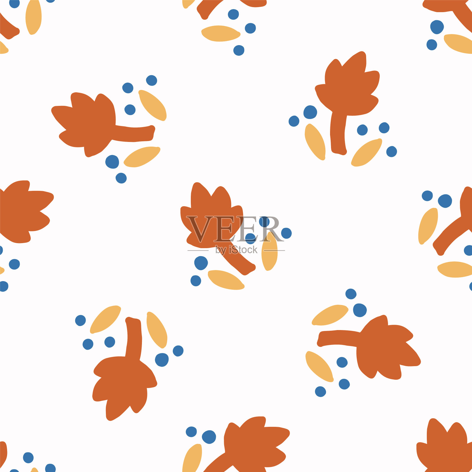 抽象有趣的马蒂斯风格剪花插画图片素材