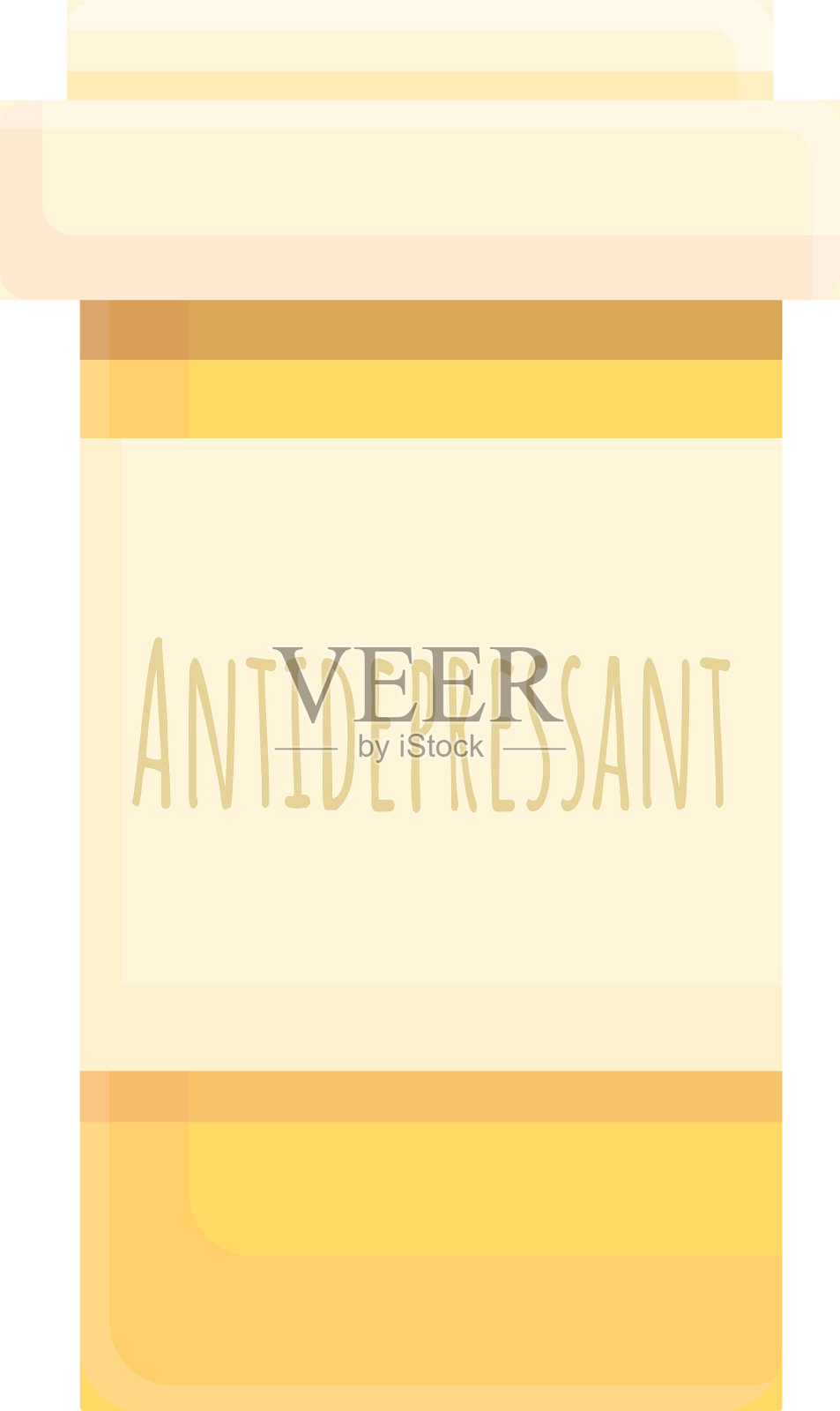 抗抑郁药物图标卡通焦虑设计元素图片