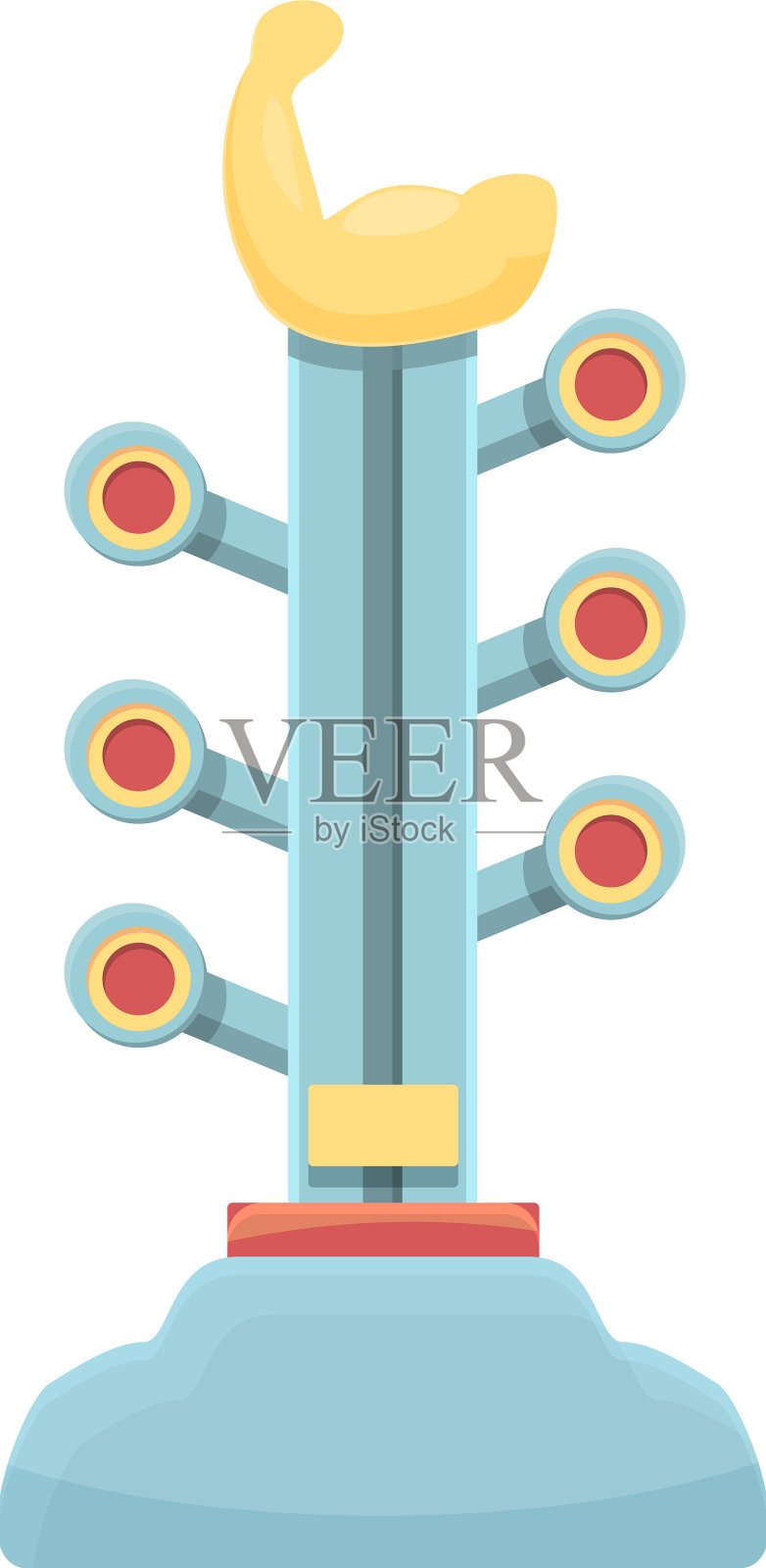 嘉年华力量游戏图标卡通锤设计元素图片