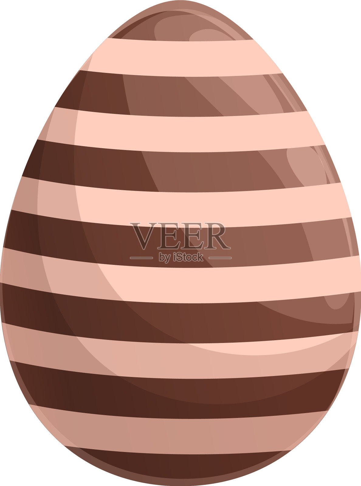 可可巧克力彩蛋卡通复活节设计元素图片