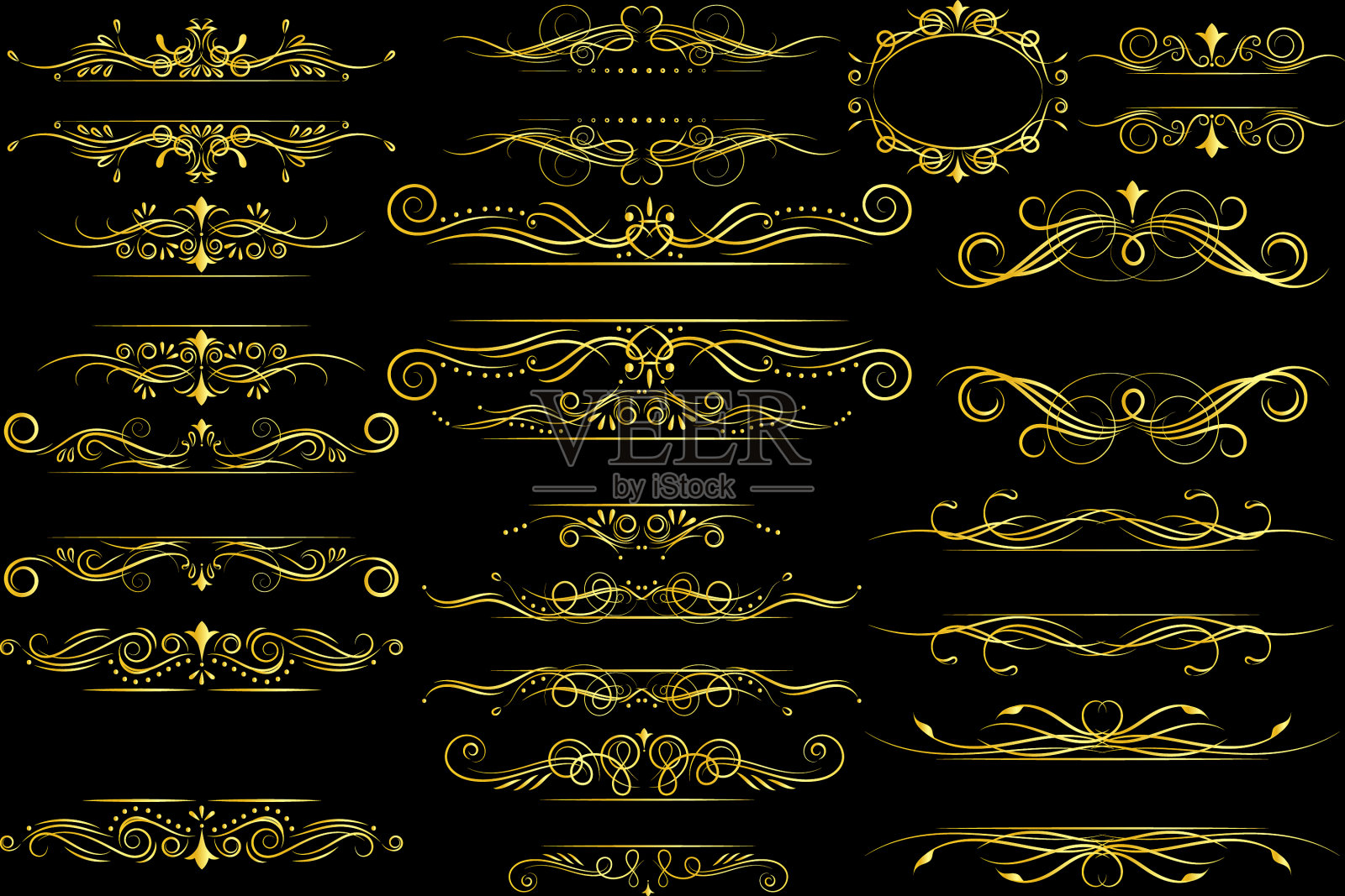 花卉书法元素质朴的花卉设计插画图片素材