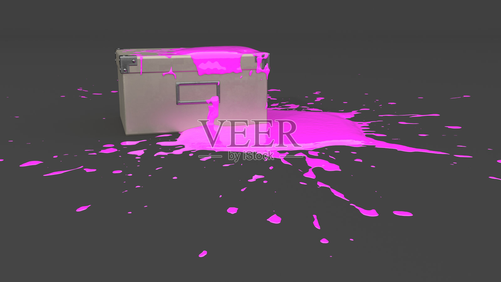 盒子里装满了粉红色的墨渍照片摄影图片