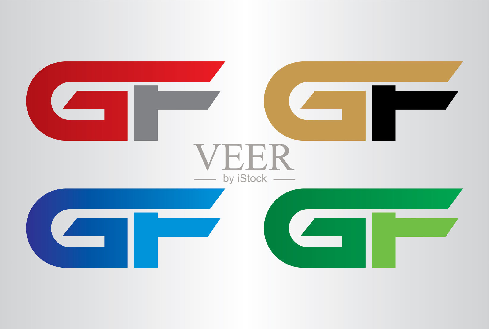 Gf标志设计与创意现代时尚的排版插画图片素材