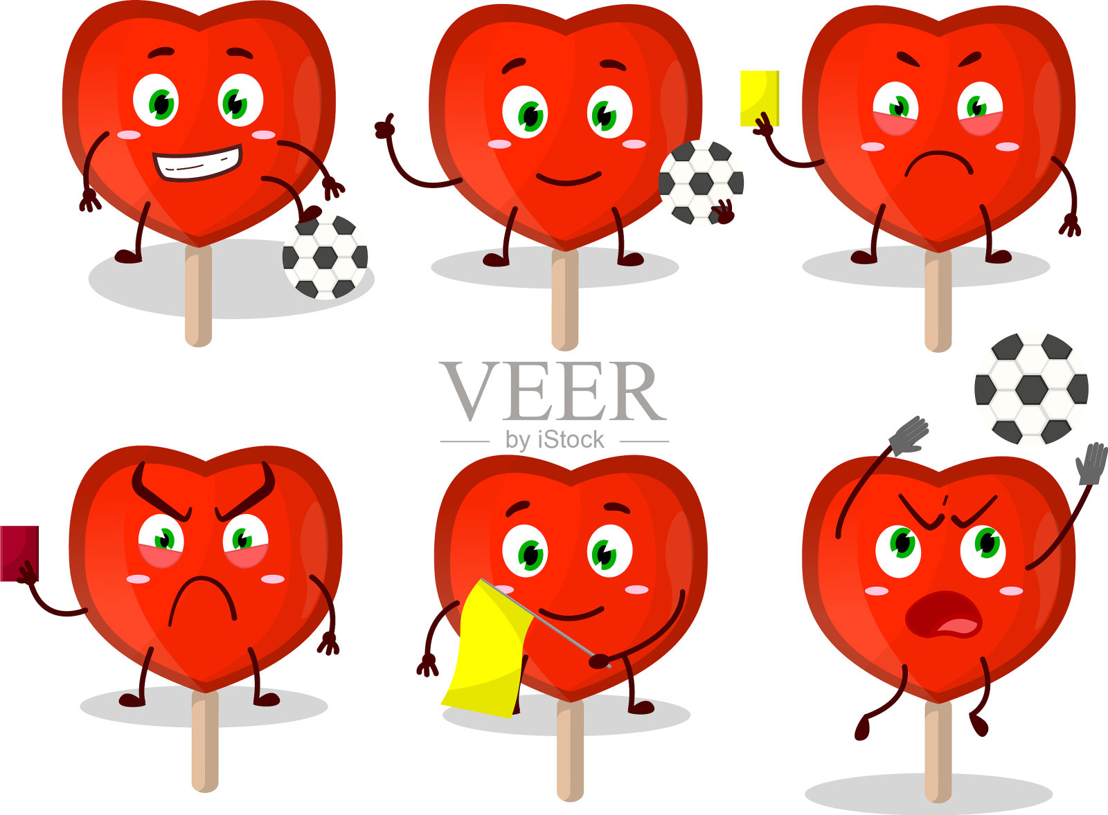 棒棒糖爱情卡通人物插画图片素材