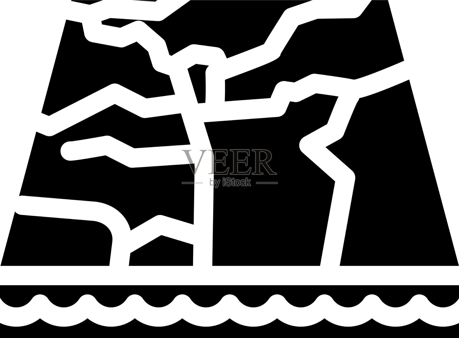 大理石材质的地板层字形图标插画图片素材