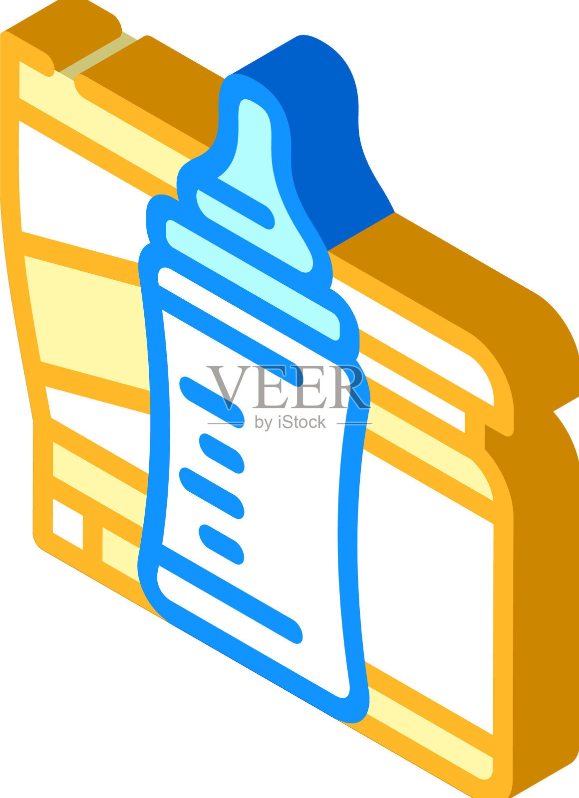 婴儿食品部等长图标设计元素图片