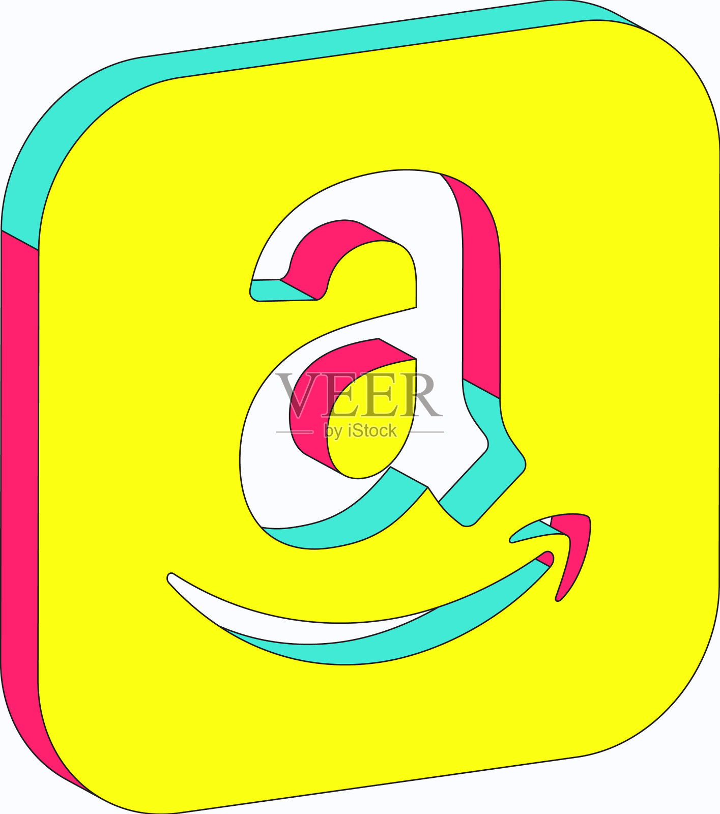 亚马逊等距插画图片素材