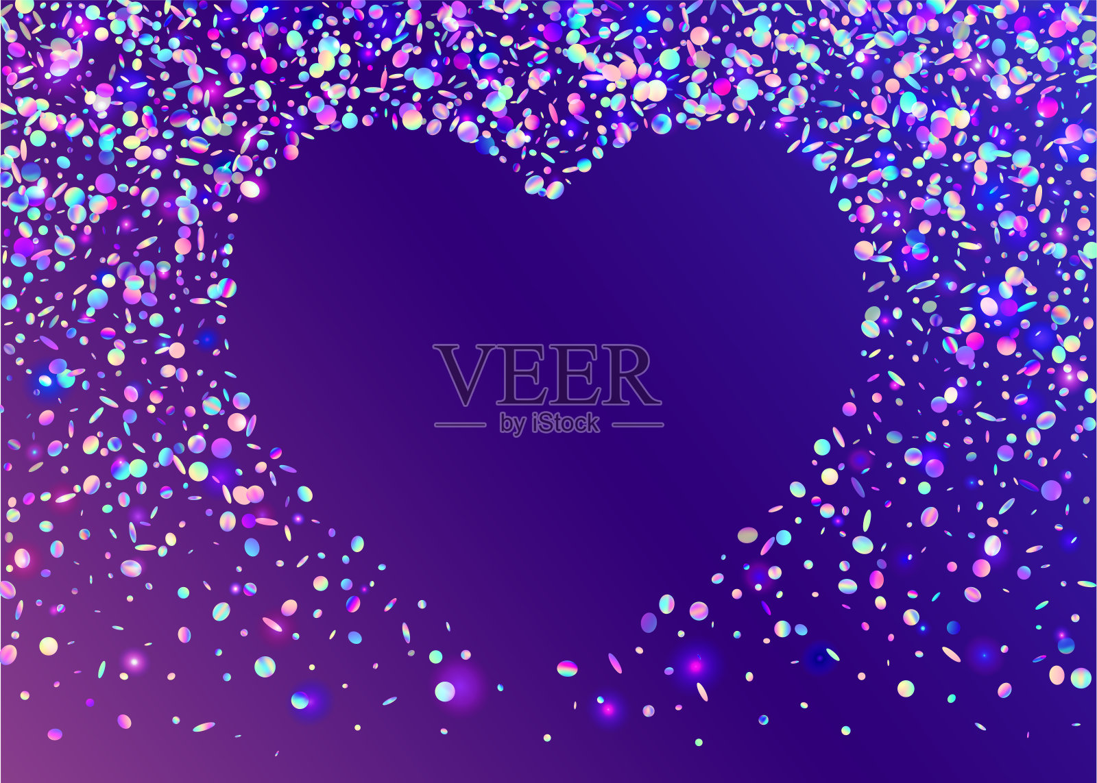 万花筒眩光。魅力箔。克丽丝特尔纹理。散景背景。复古的耀斑。紫色闪亮的效果。模糊移动蛇形。节日的艺术。粉红色的万花筒眩光插画图片素材