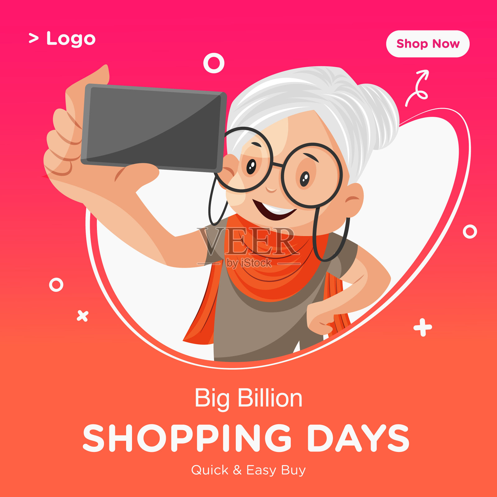 购物日的横幅设计插画图片素材