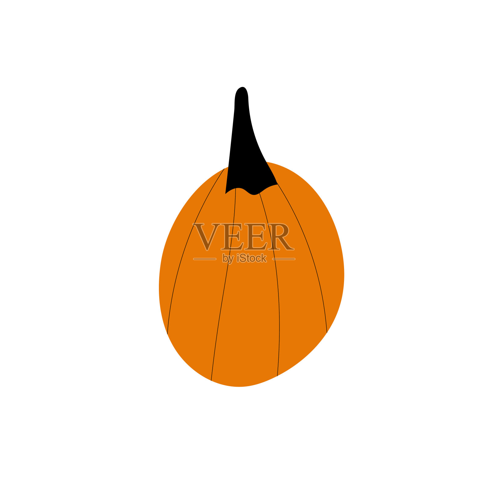 秋南瓜种植农业象征。秋天的装饰。新鲜健康的食物。插画图片素材