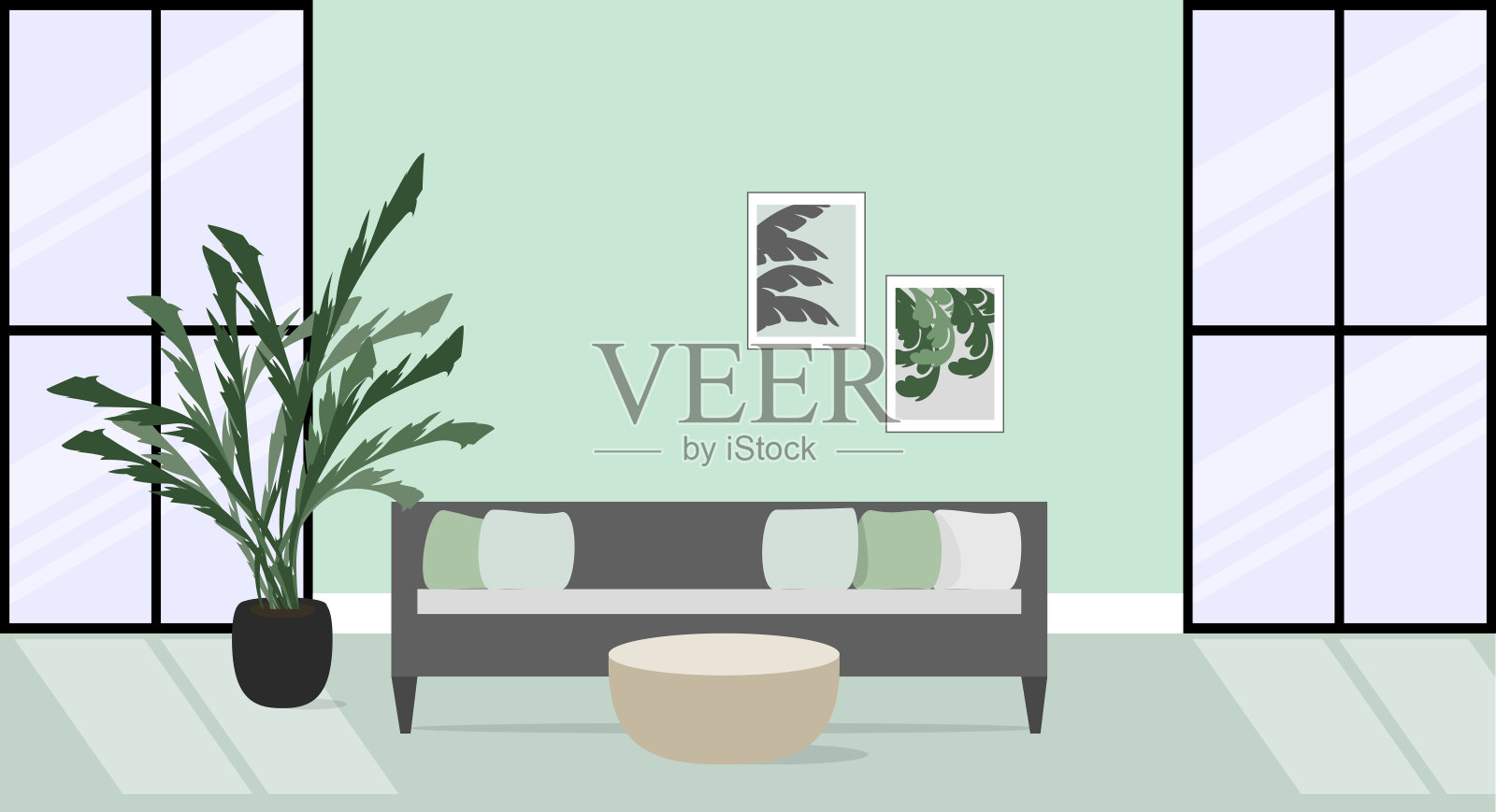 现代室内插画图片素材