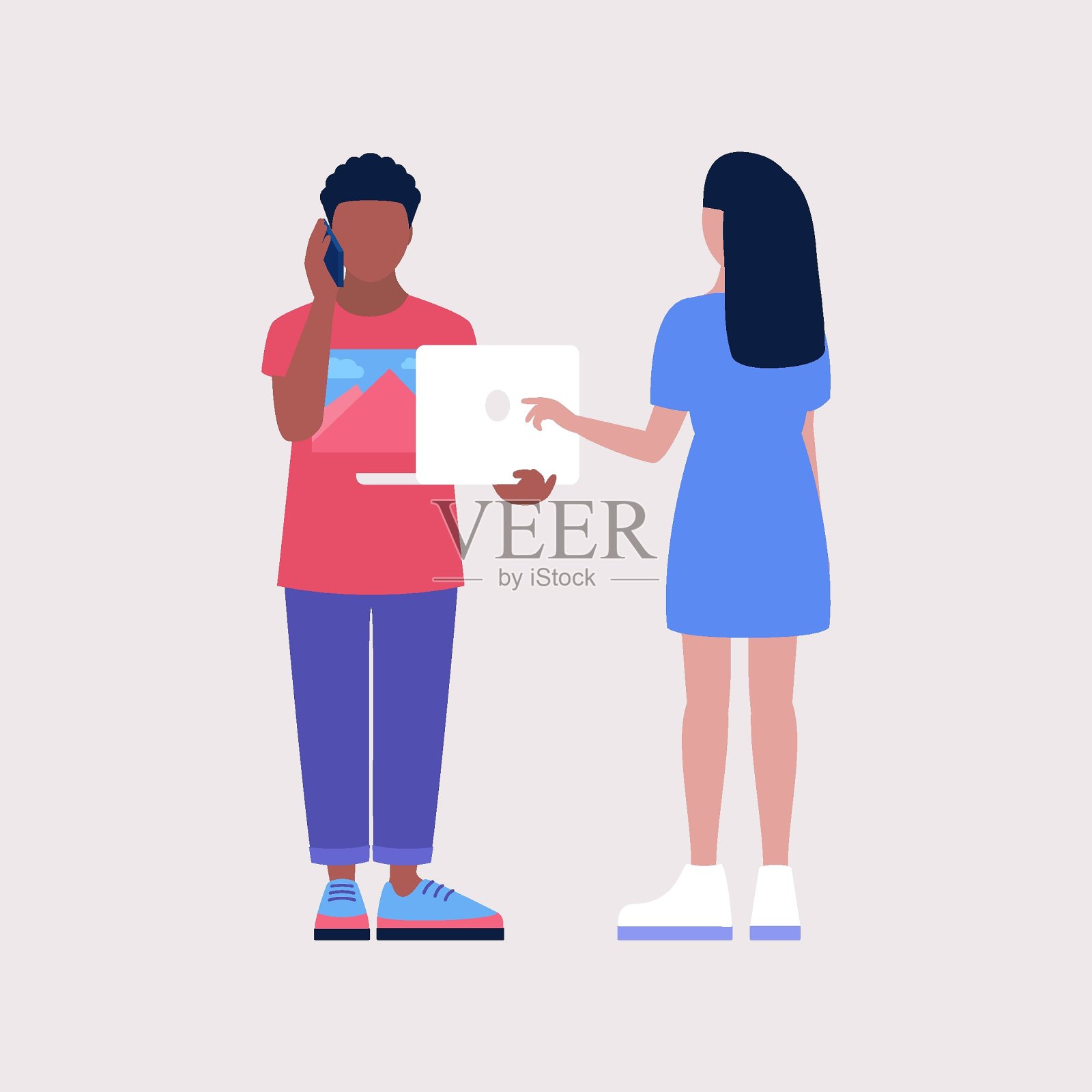 会说话的人插画图片素材