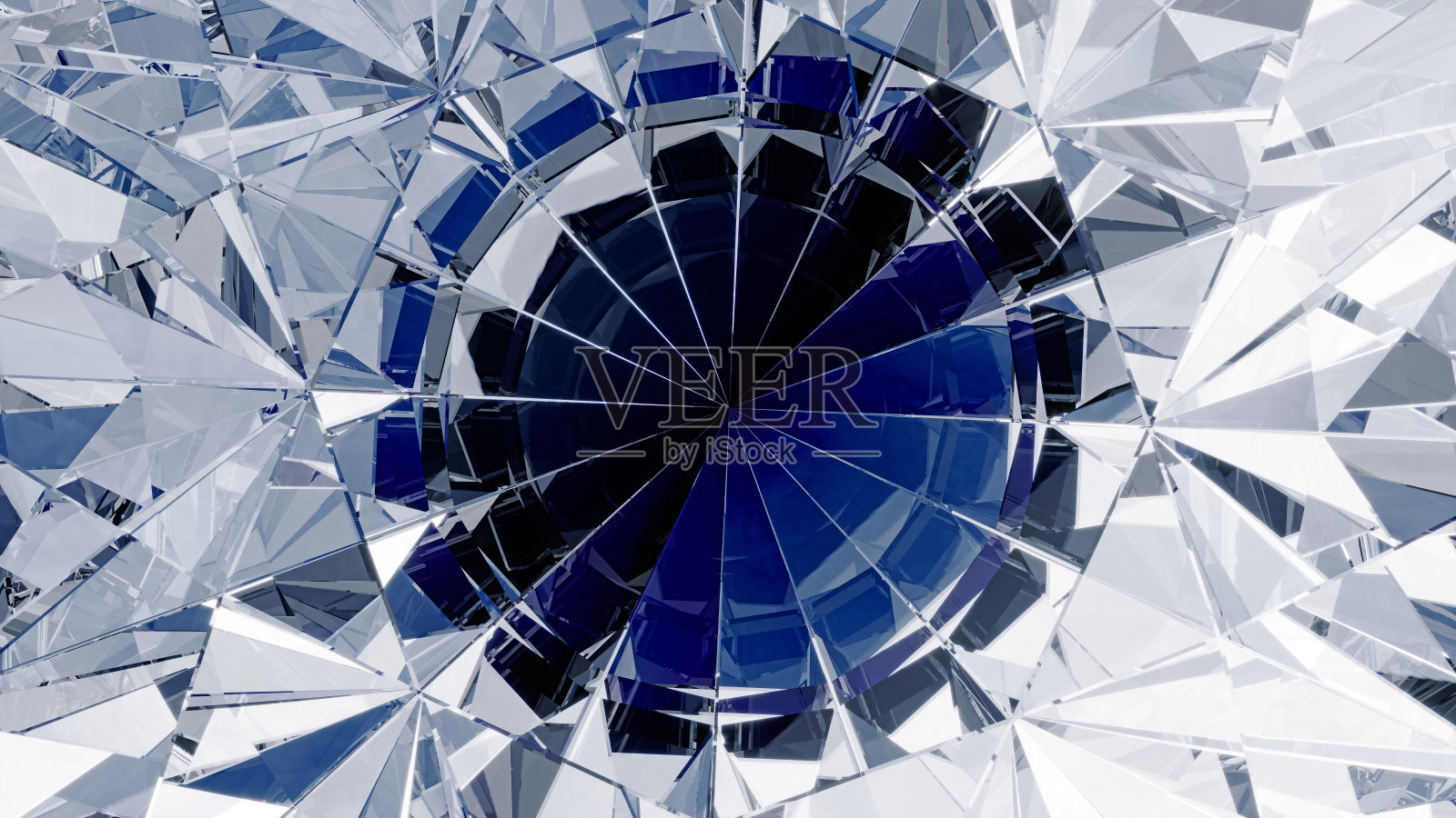 钻石近距离折射与色散。3 d演示。照片摄影图片