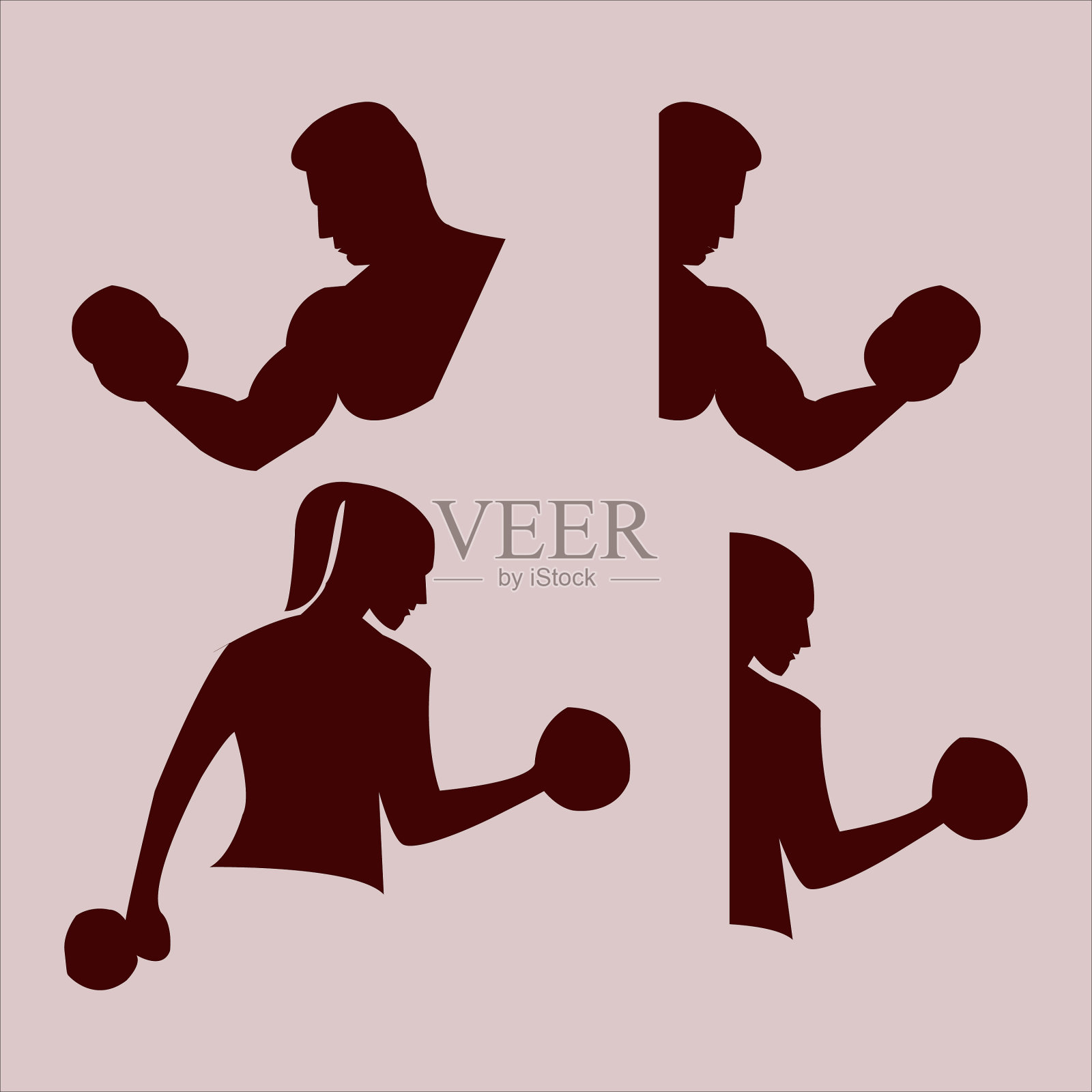 健身运动PNG剪影插画图片素材